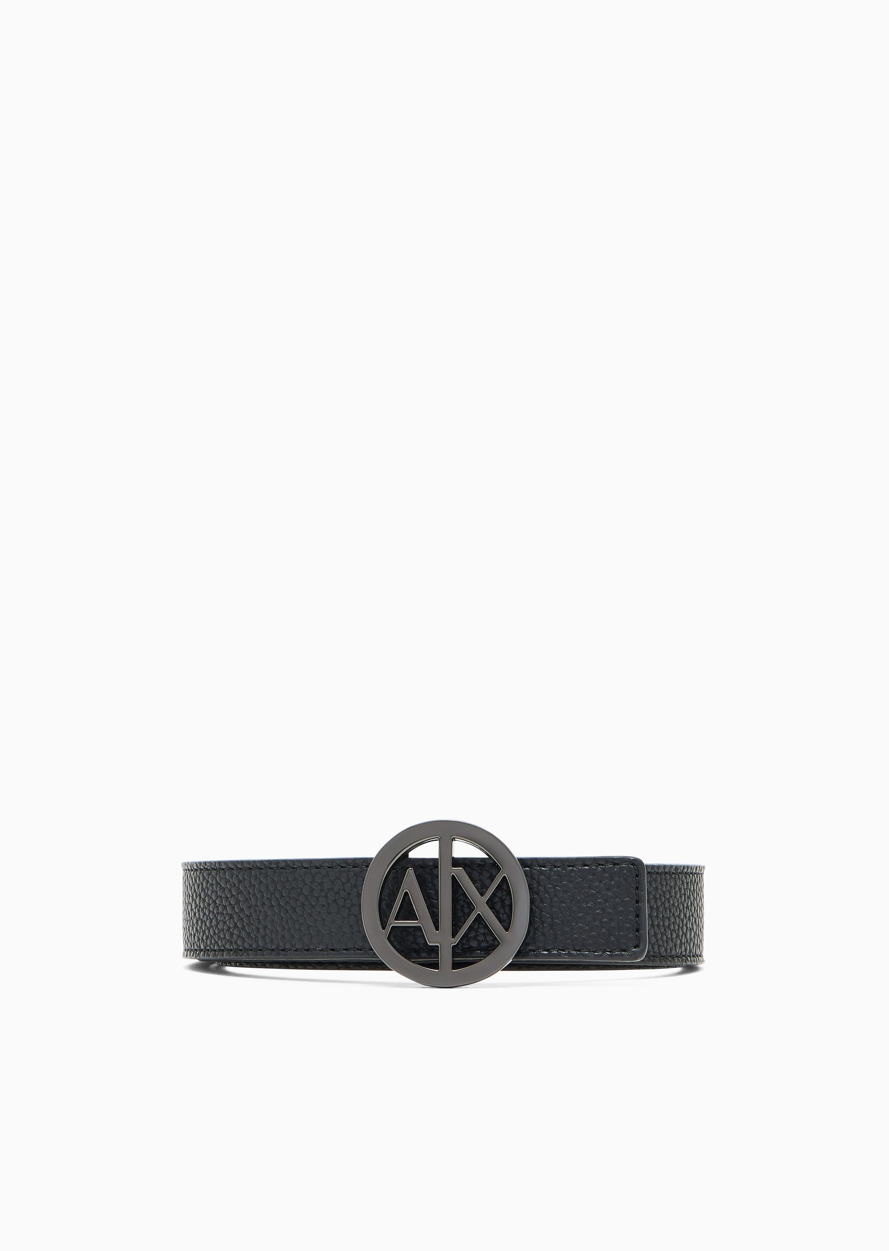ARMANI EXCHANGE 女士圆形镂空字母带扣时尚板扣腰带