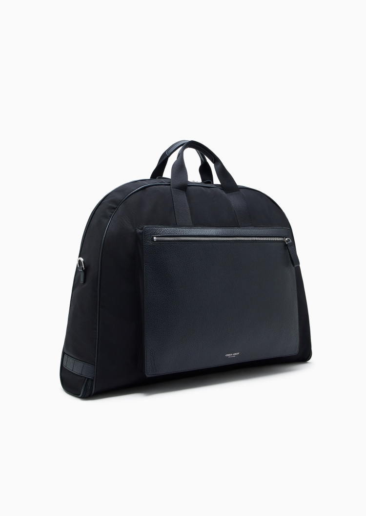 Giorgio Armani 男士大号拉链可拆肩带手提斜挎服饰收纳包