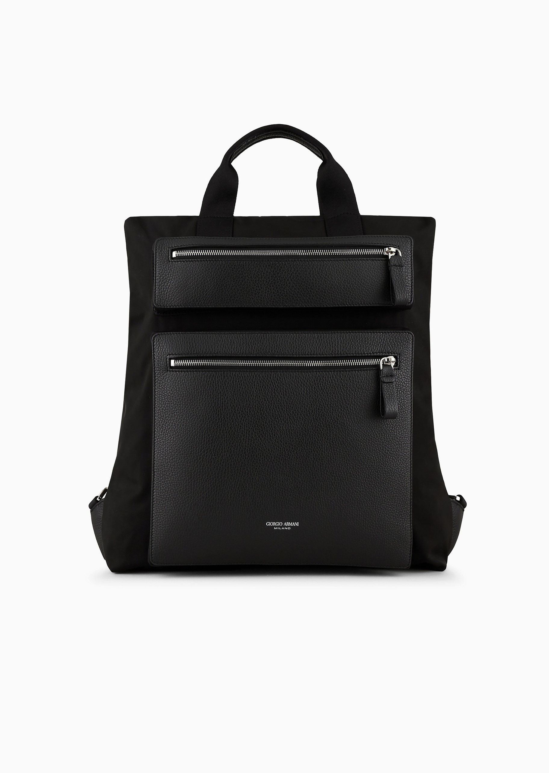 Giorgio Armani 男士商务休闲通勤大容量拉链手提双肩背包