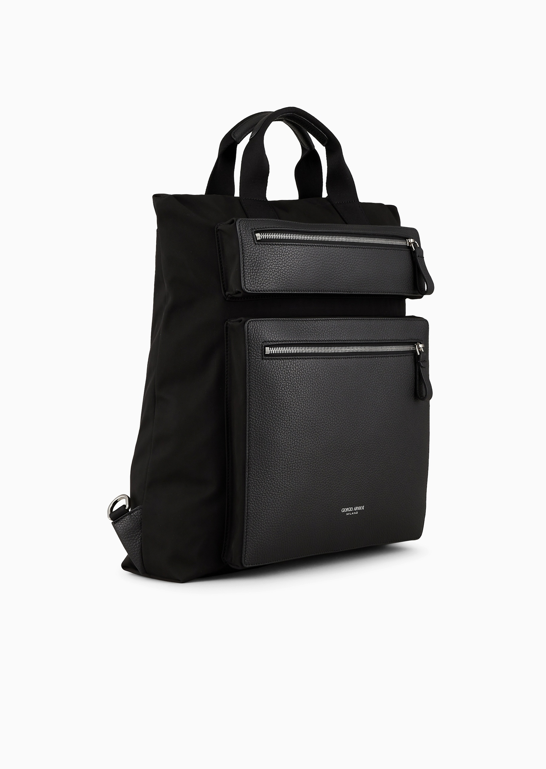Giorgio Armani 男士商务休闲通勤大容量拉链手提双肩背包