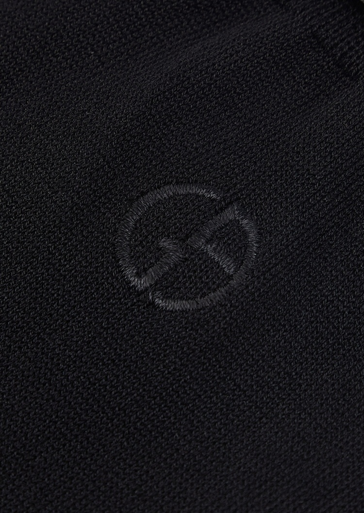 Giorgio Armani 男士Logo刺绣黑色商务运动耐穿中筒棉袜