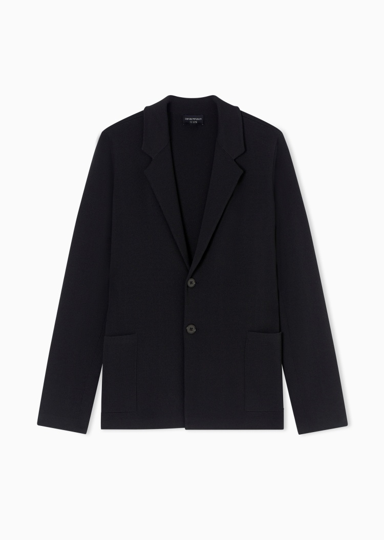 Emporio Armani 男士长袖平驳领单排扣商务休闲西装外套