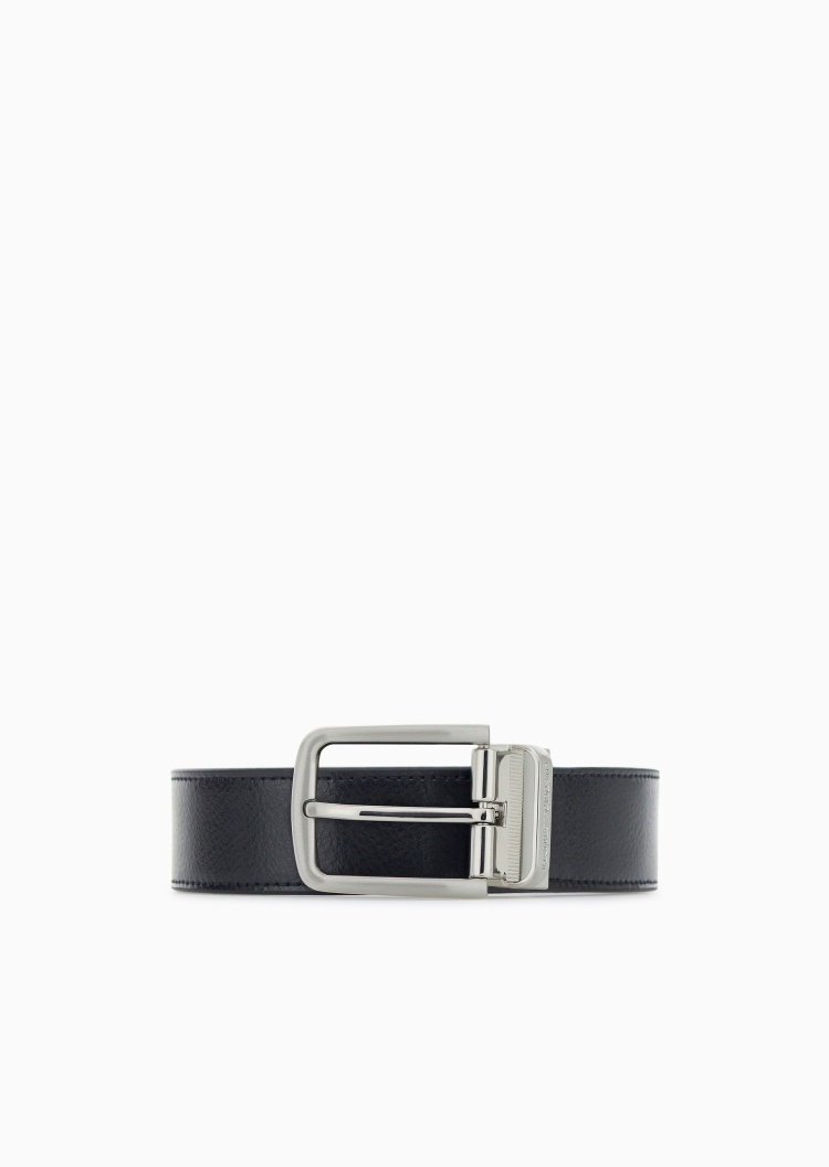 Emporio Armani 男士矩形带扣双面两用商务休闲针扣腰带