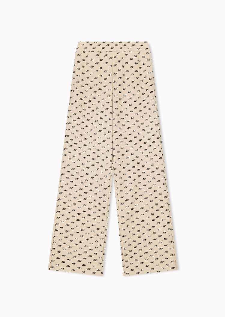 ARMANI EXCHANGE 女士宽松长款阔腿满印休闲外套式卫裤