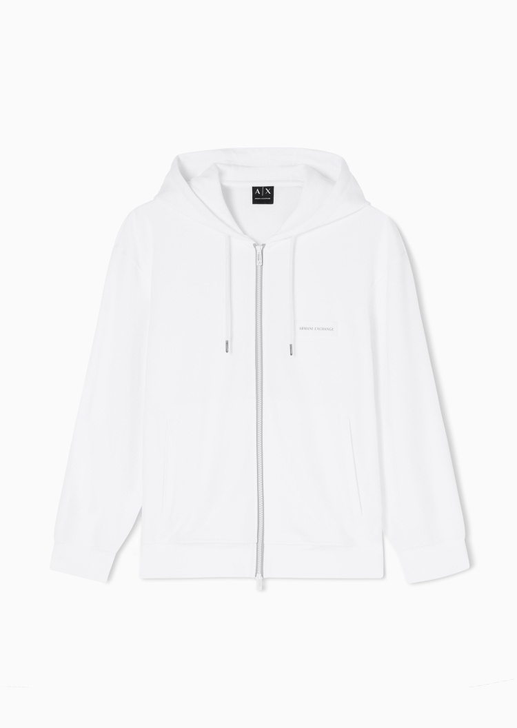 ARMANI EXCHANGE 男士连帽运动风拉链开衫卫衣夹克外套