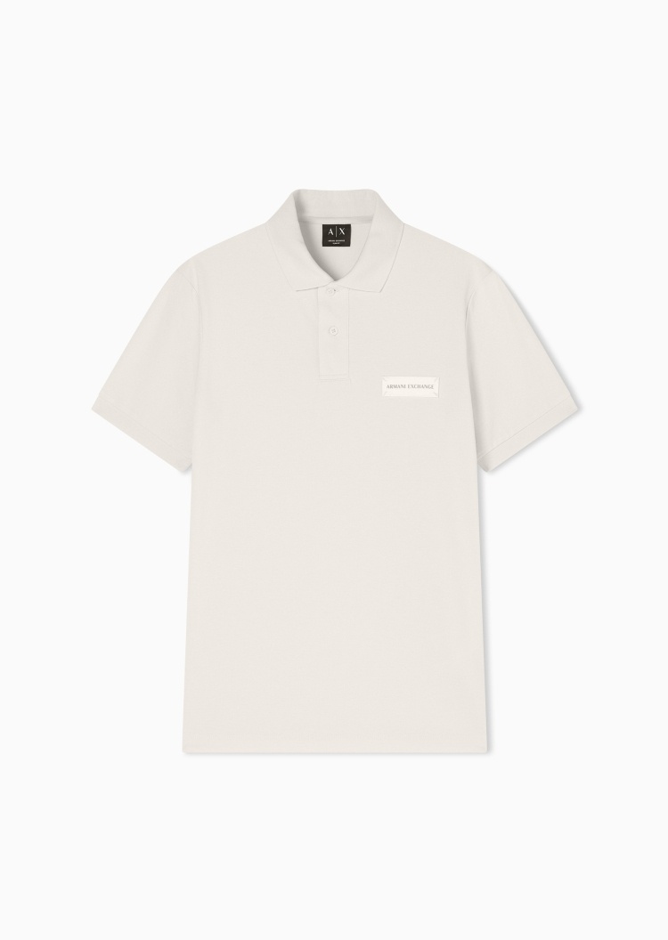 ARMANI EXCHANGE 男士纯棉短袖翻领标识贴片休闲Polo衫