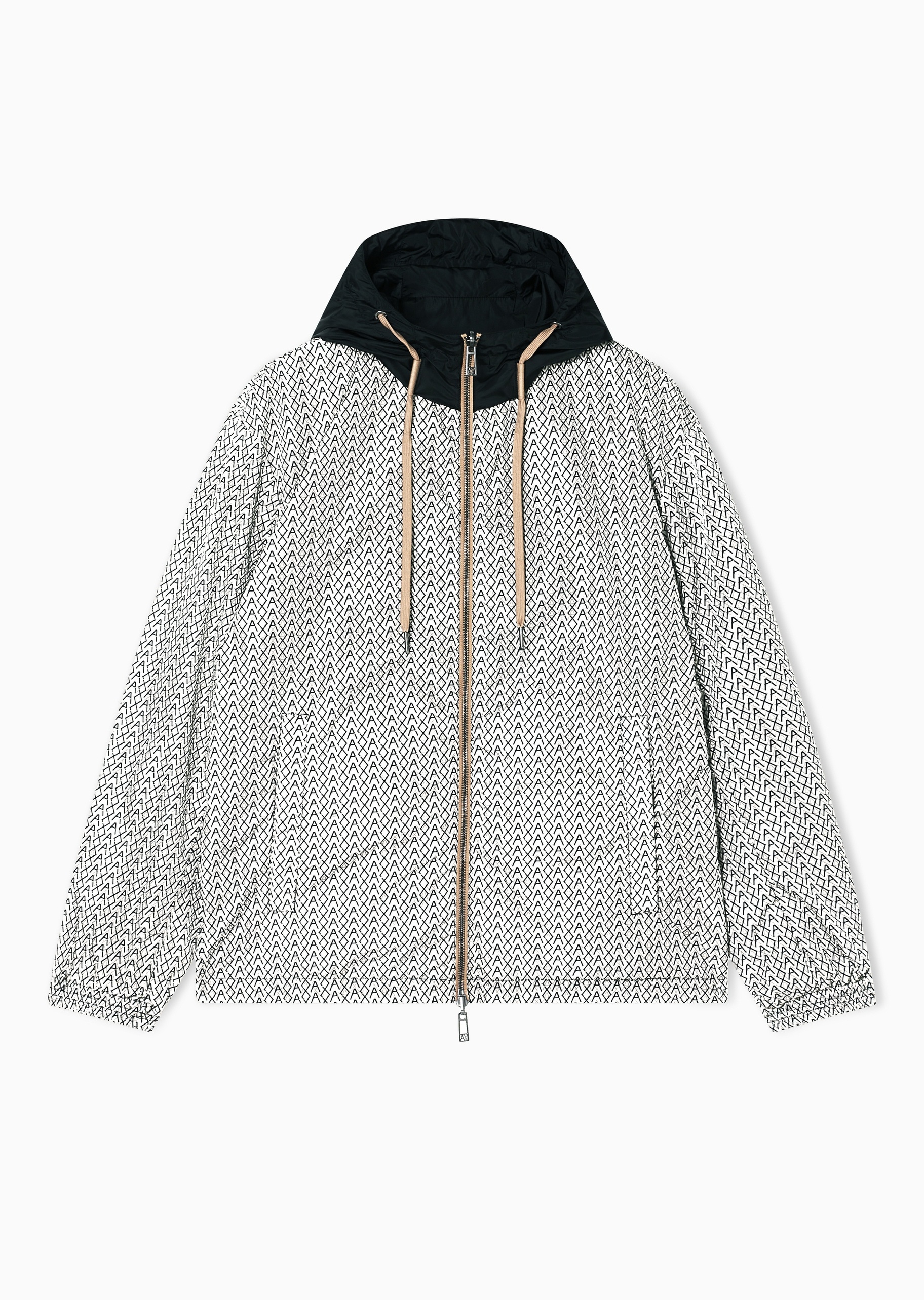 ARMANI EXCHANGE 男士长袖连帽双面穿拉链休闲夹克