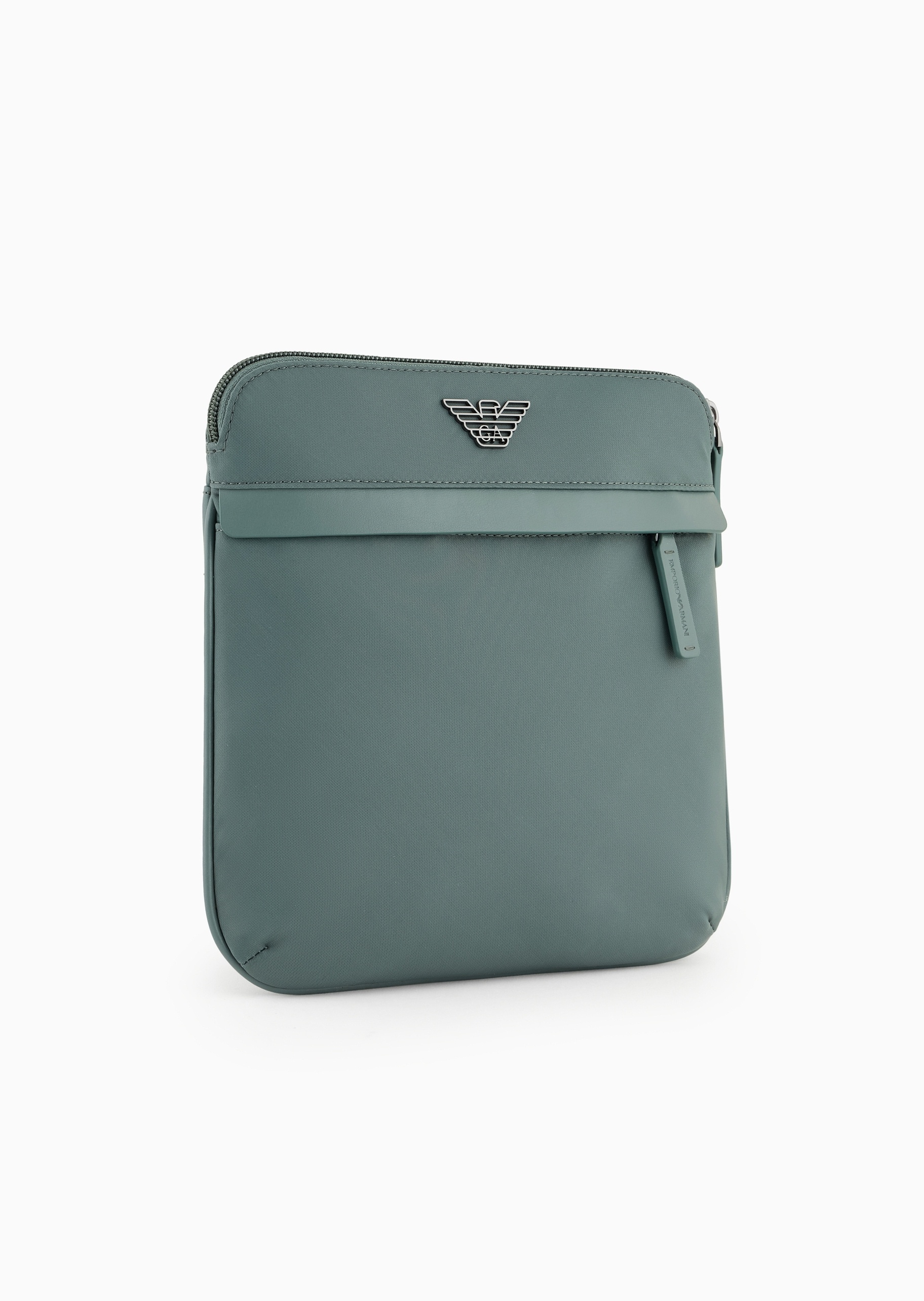 Emporio Armani 男士拉链扁平可调节肩带单肩斜挎包