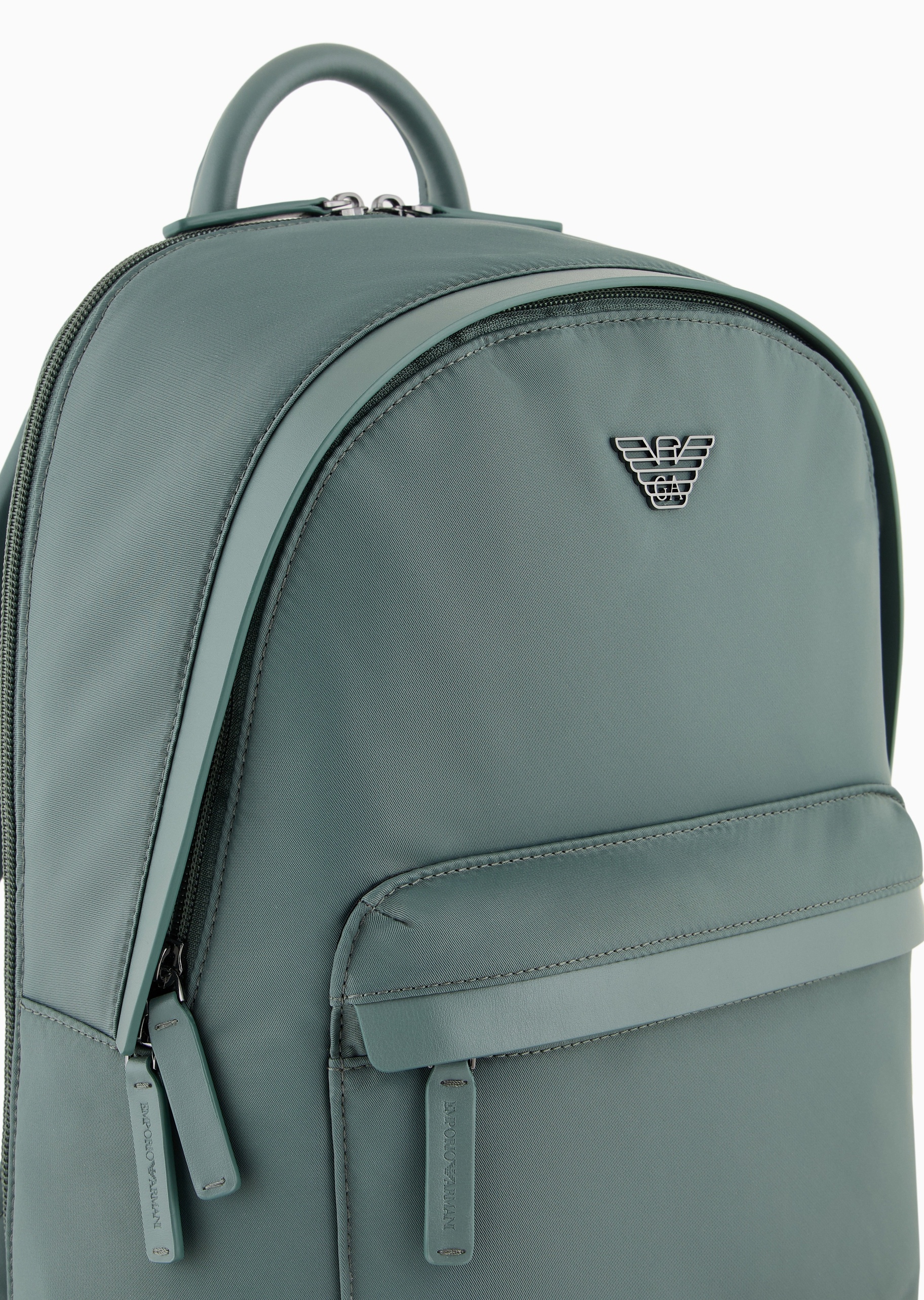 Emporio Armani 男士中号拉链圆形可调节肩带手提双肩包