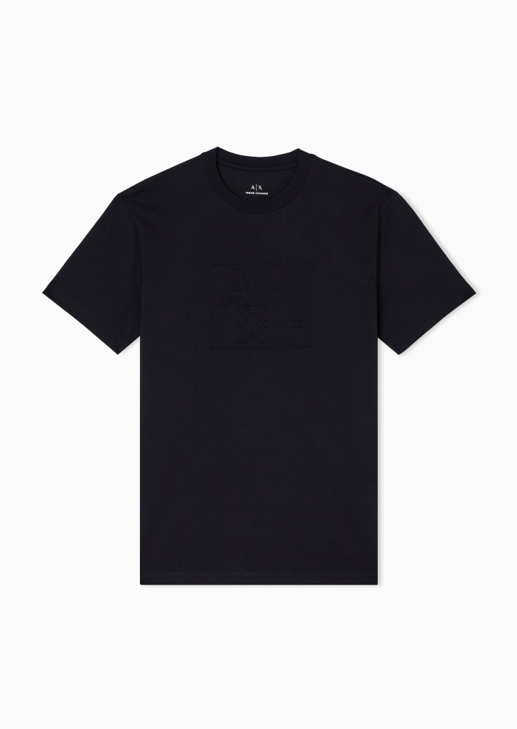 ARMANI EXCHANGE 男士全棉合身短袖圆领正肩纯色T恤