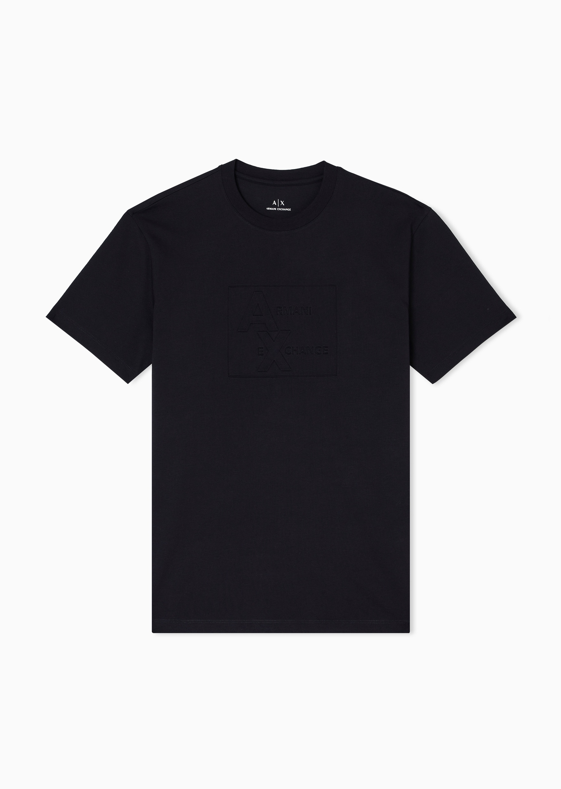 ARMANI EXCHANGE 男士全棉合身短袖圆领正肩纯色T恤
