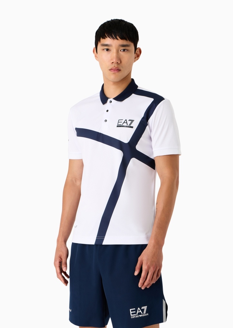 EA7 男士VENTUS 7网球运动Polo衫