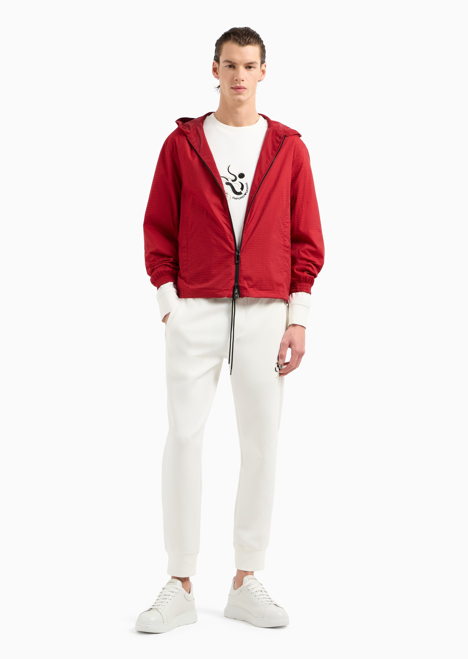 Emporio Armani 蛇年限定男士棉质弹力长袖圆领刺绣卫衣