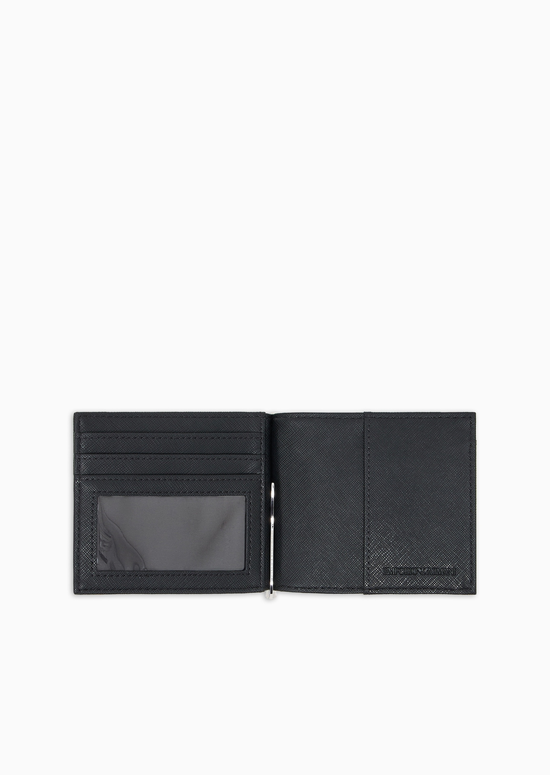 Emporio Armani 男士对折短款多卡位配钱夹手拿钱包