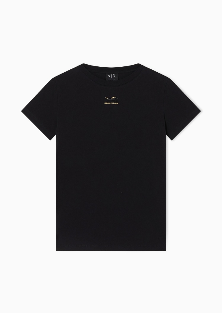 ARMANI EXCHANGE 马年限定女士纯棉合身短袖圆领刺绣轻薄T恤