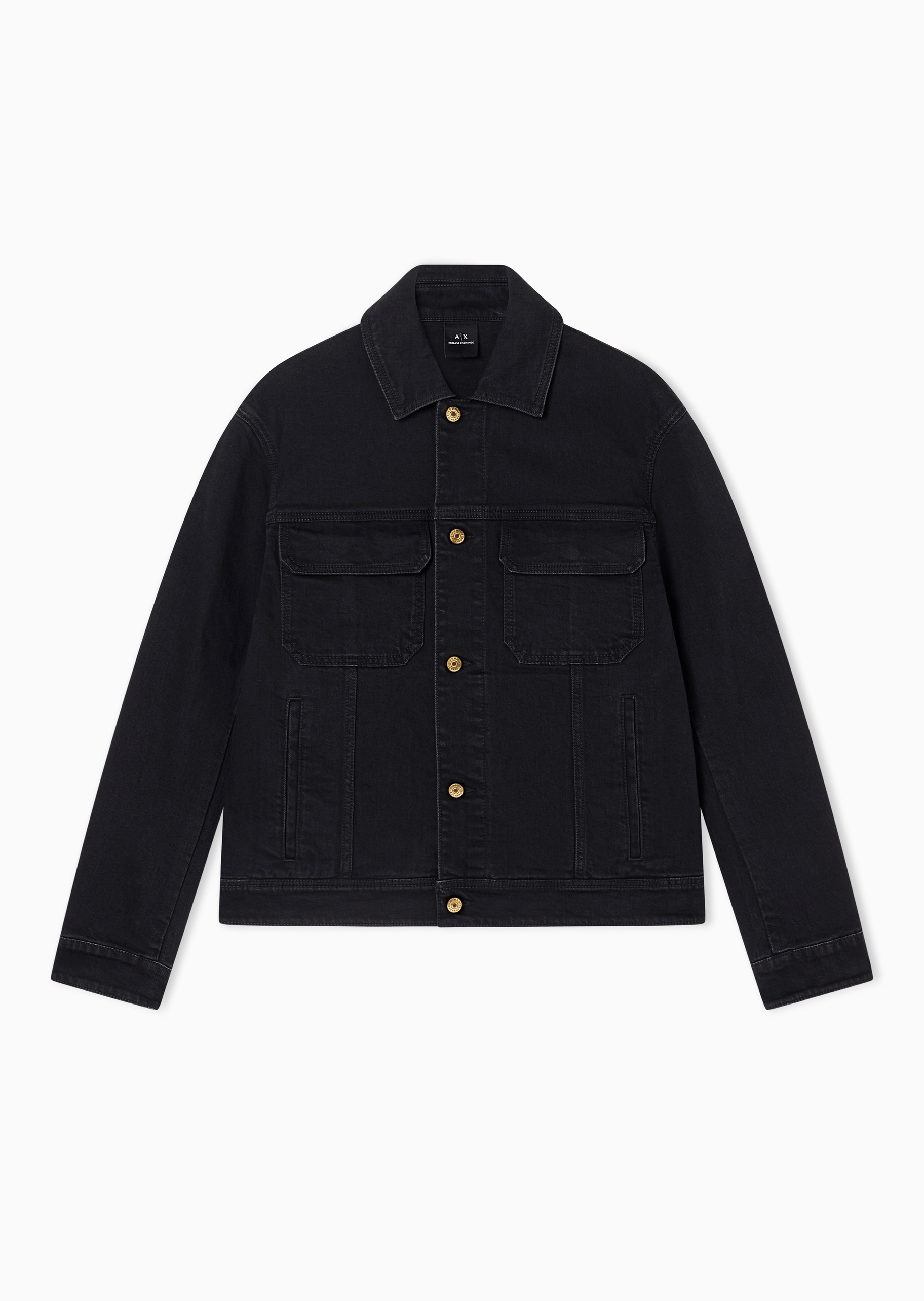 ARMANI EXCHANGE 马年限定男士纯棉长袖翻领纽扣牛仔夹克