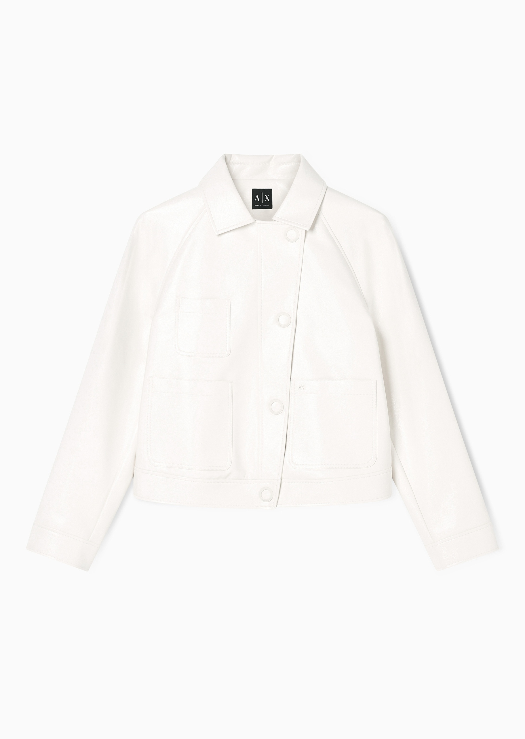 ARMANI EXCHANGE 女士短款翻领斜开襟休闲时尚夹克