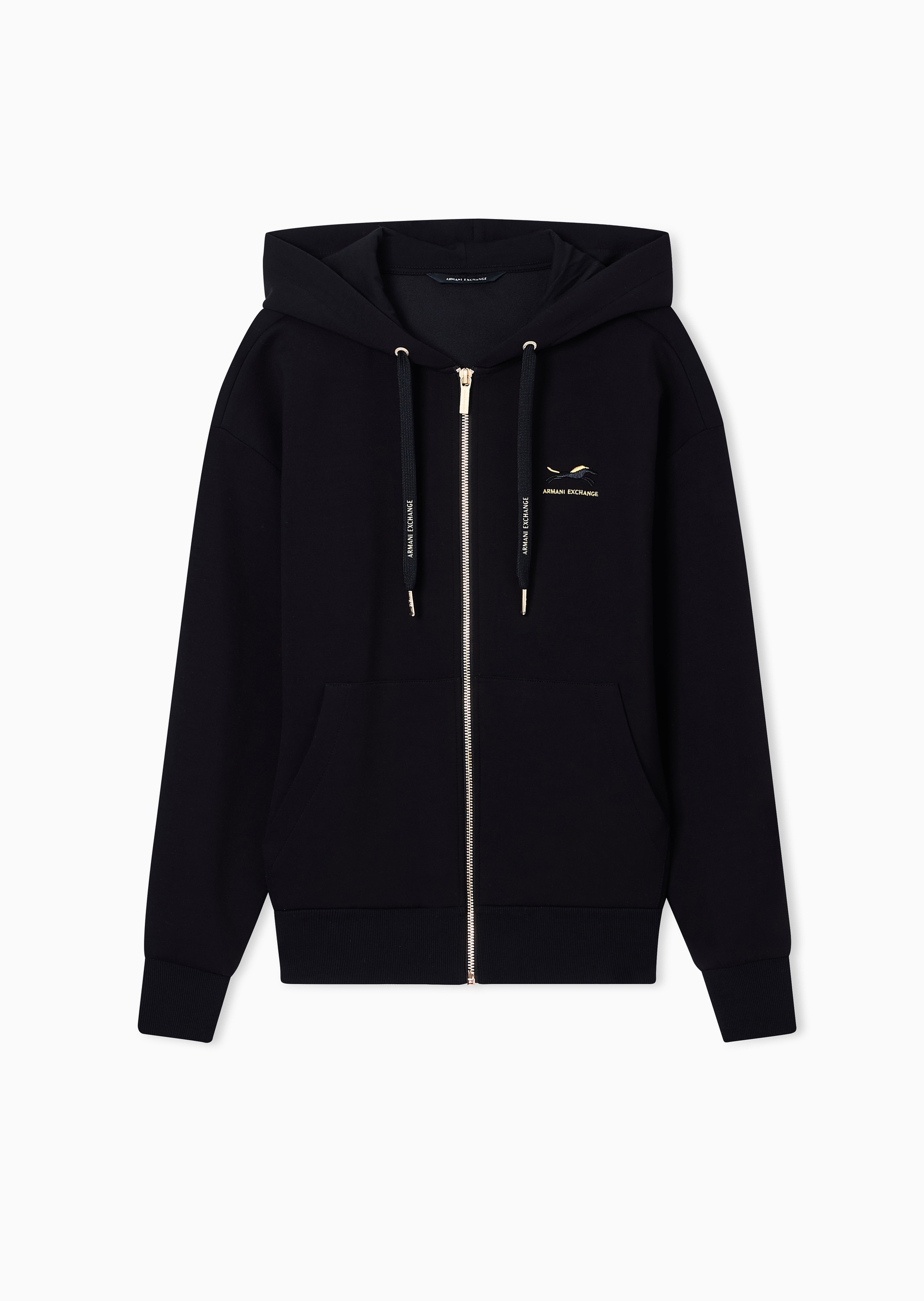 ARMANI EXCHANGE 马年限定女士合身短款连帽刺绣卫衣外套