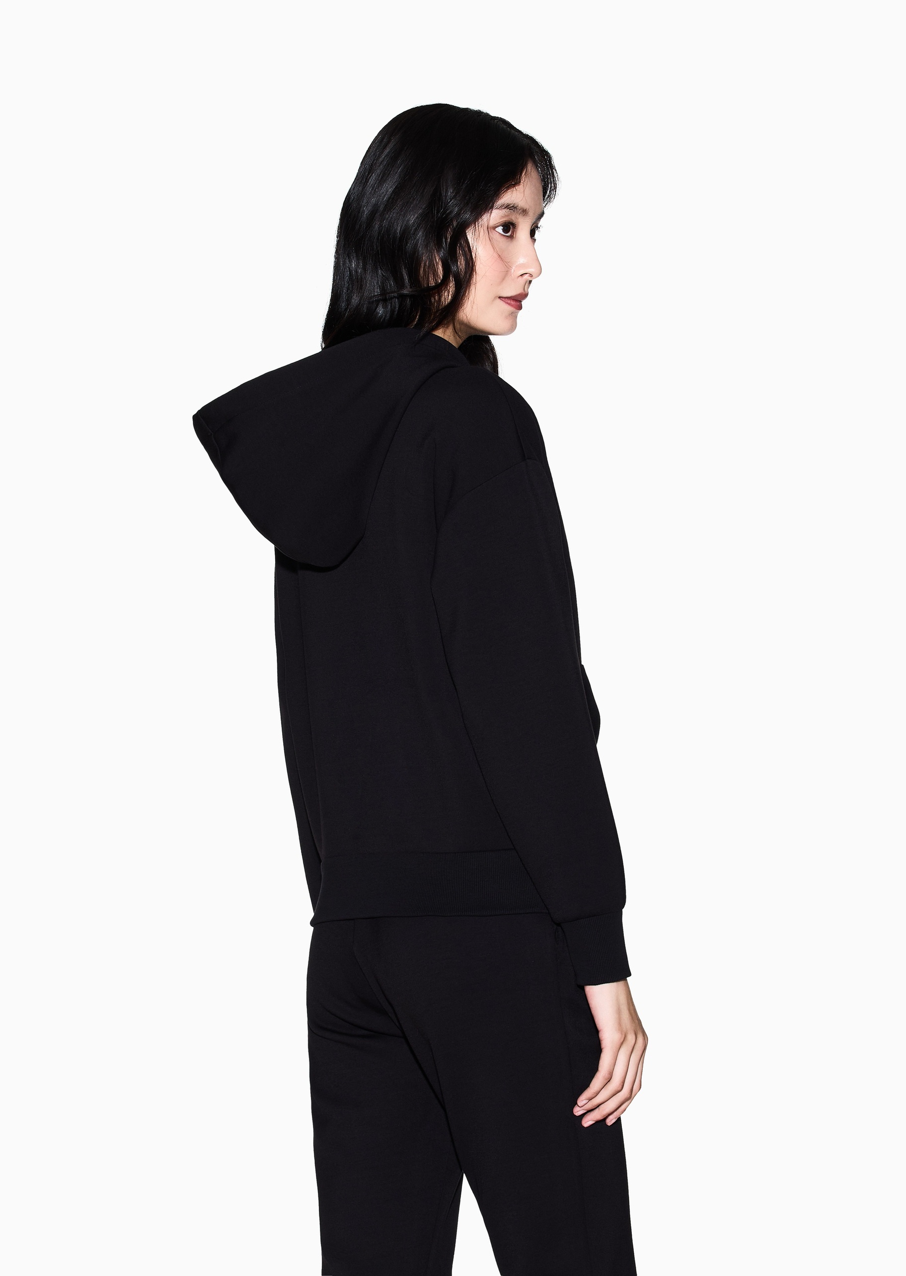 ARMANI EXCHANGE 马年限定女士合身短款连帽刺绣卫衣外套