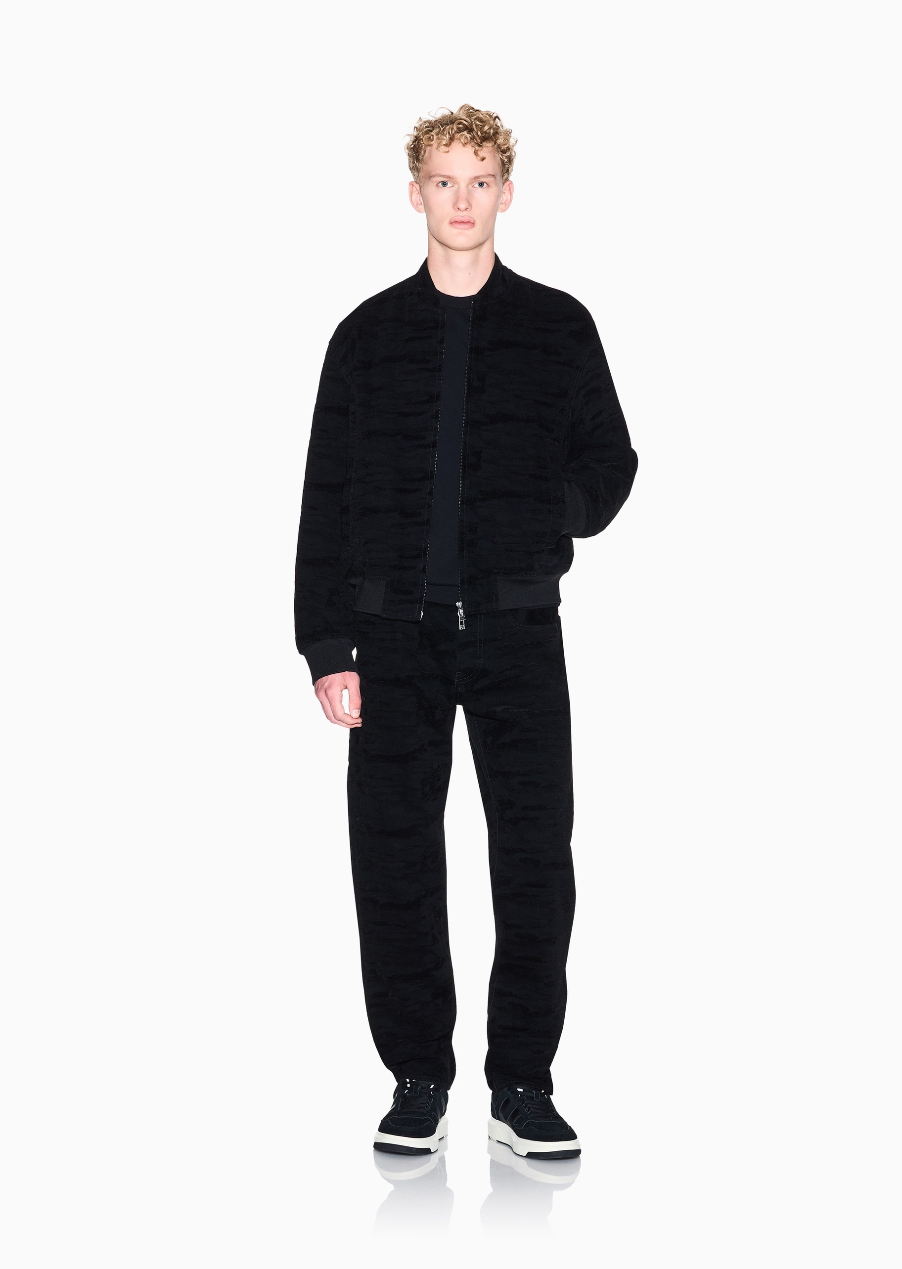 ARMANI EXCHANGE 马年限定男士纯棉长袖圆领刺绣针织衫