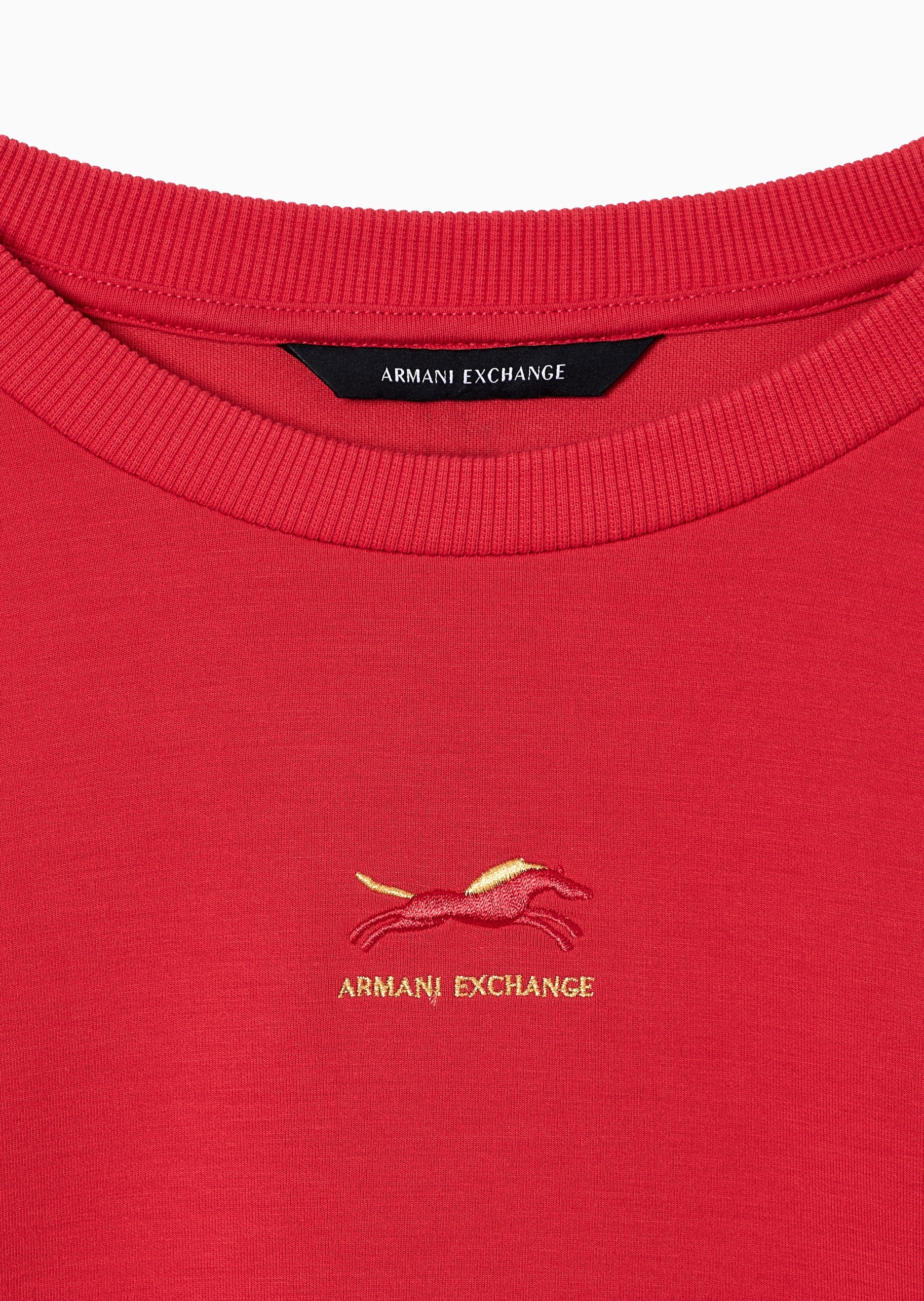 ARMANI EXCHANGE 马年限定女士合身长袖圆领刺绣休闲套头卫衣