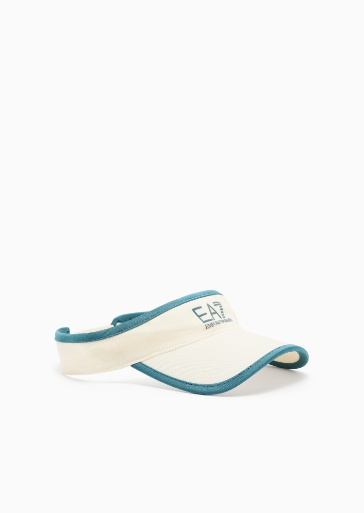 EA7 女士魔术贴空顶弯檐运动印花标识帽子