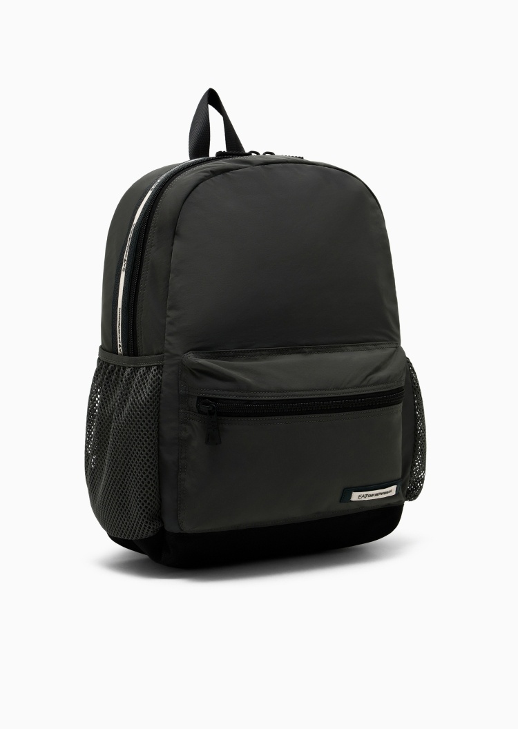 EA7 男女同款拉链可调节纯色休闲手提双肩包