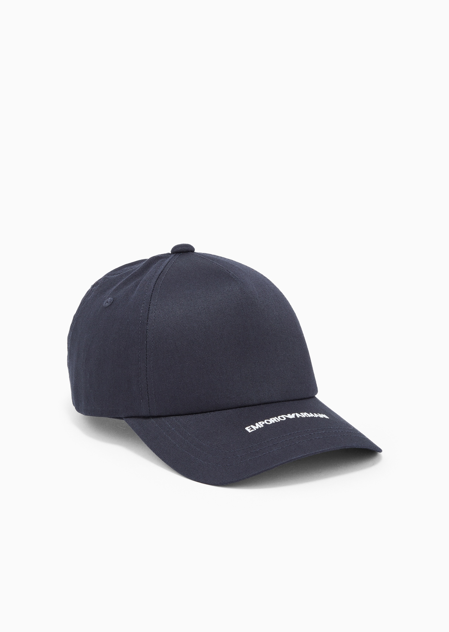 Emporio Armani 男士纯棉卡扣圆顶弯檐刺绣休闲棒球帽