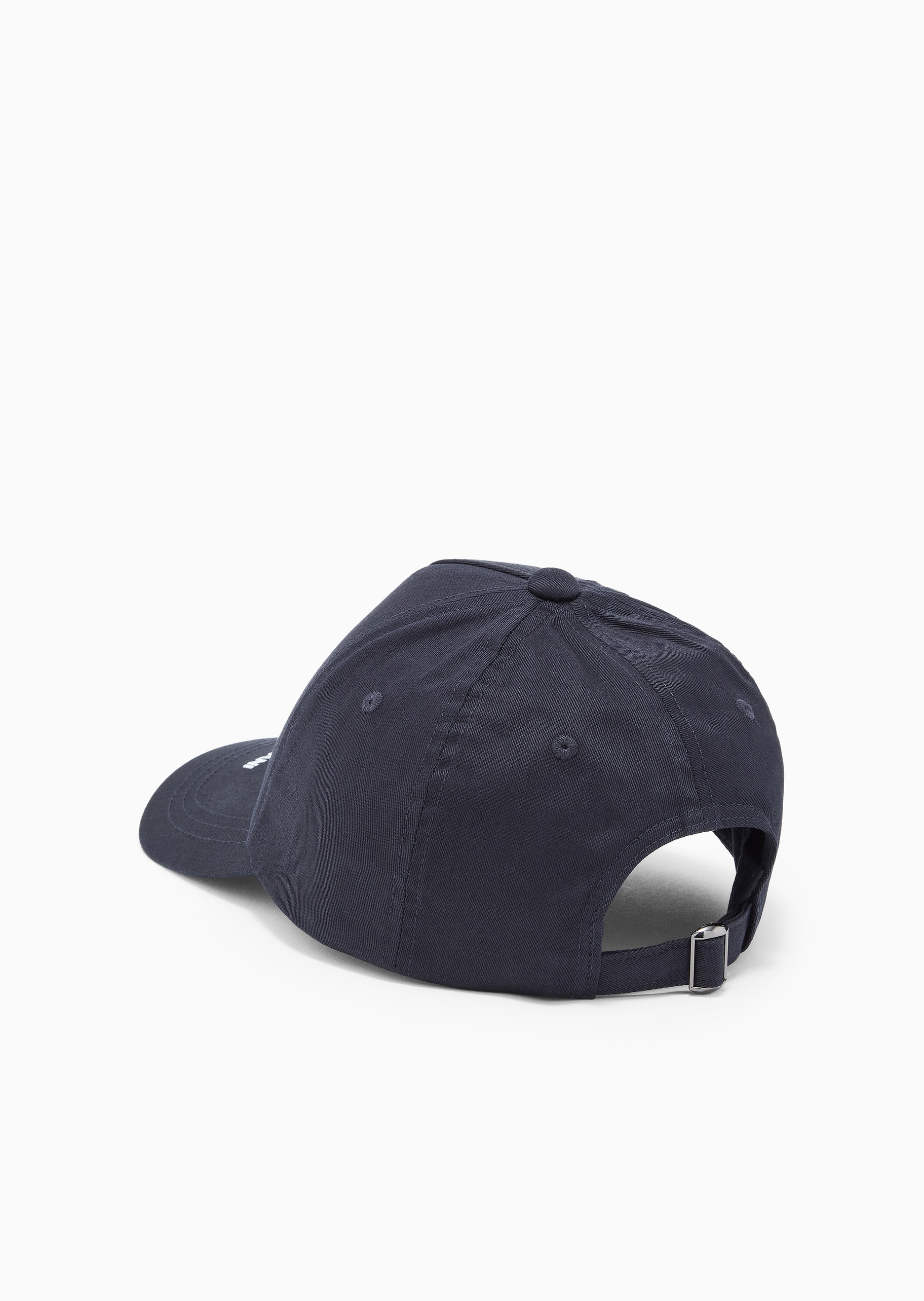 Emporio Armani 男士纯棉卡扣圆顶弯檐刺绣休闲棒球帽