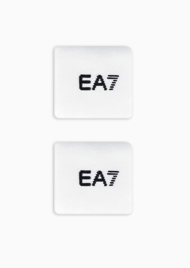 EA7 女士棉质弹力一副装LOGO提花网球腕带