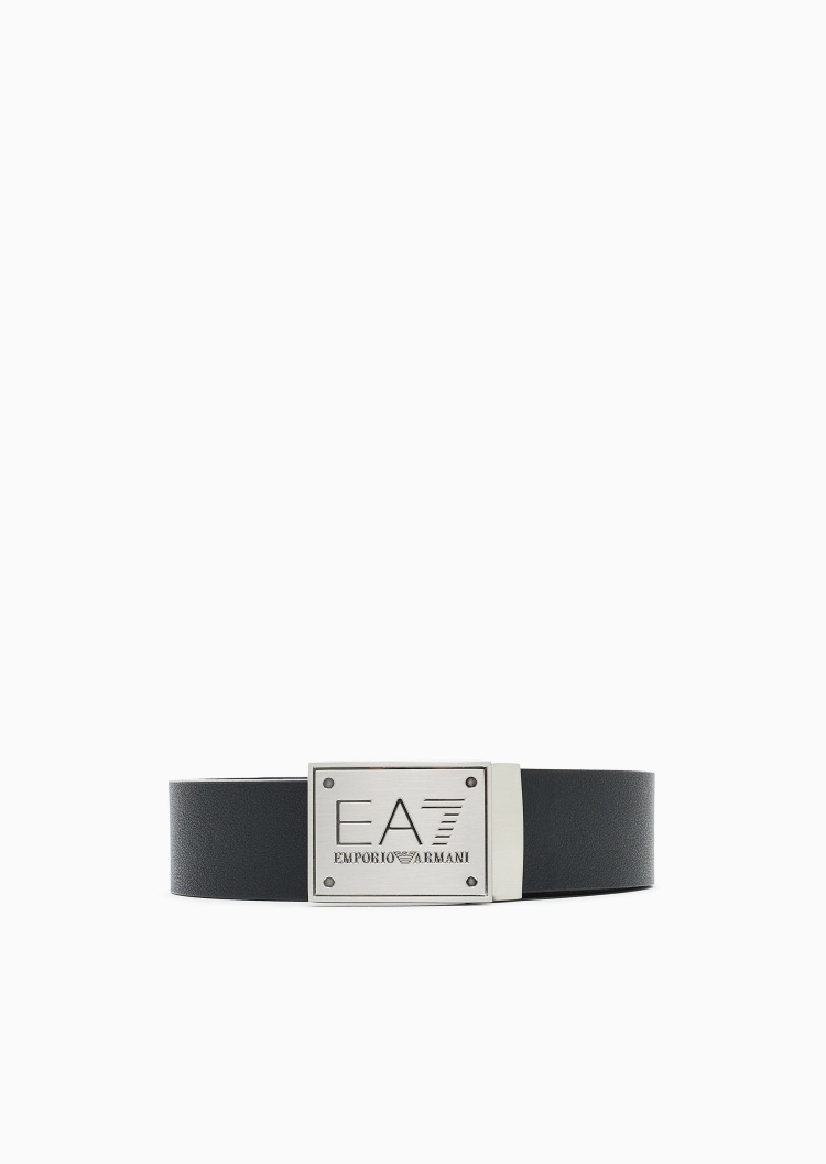 EA7 男女同款运动风方形带扣板扣腰带