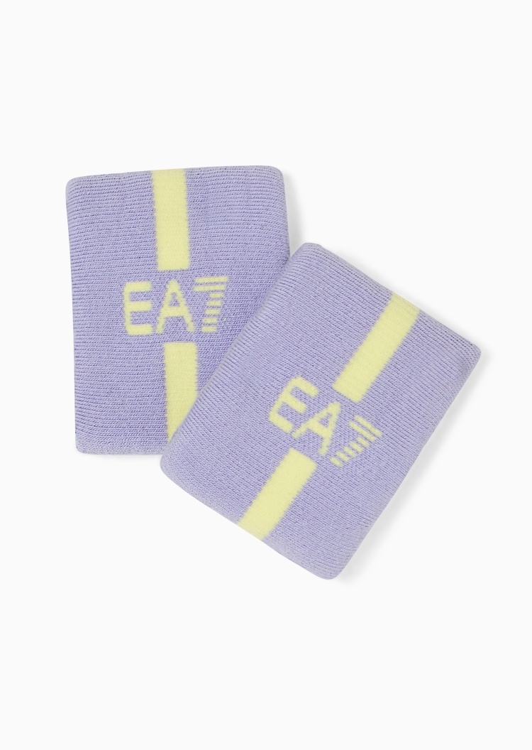 EA7 女士一副装撞色提花网球运动腕带