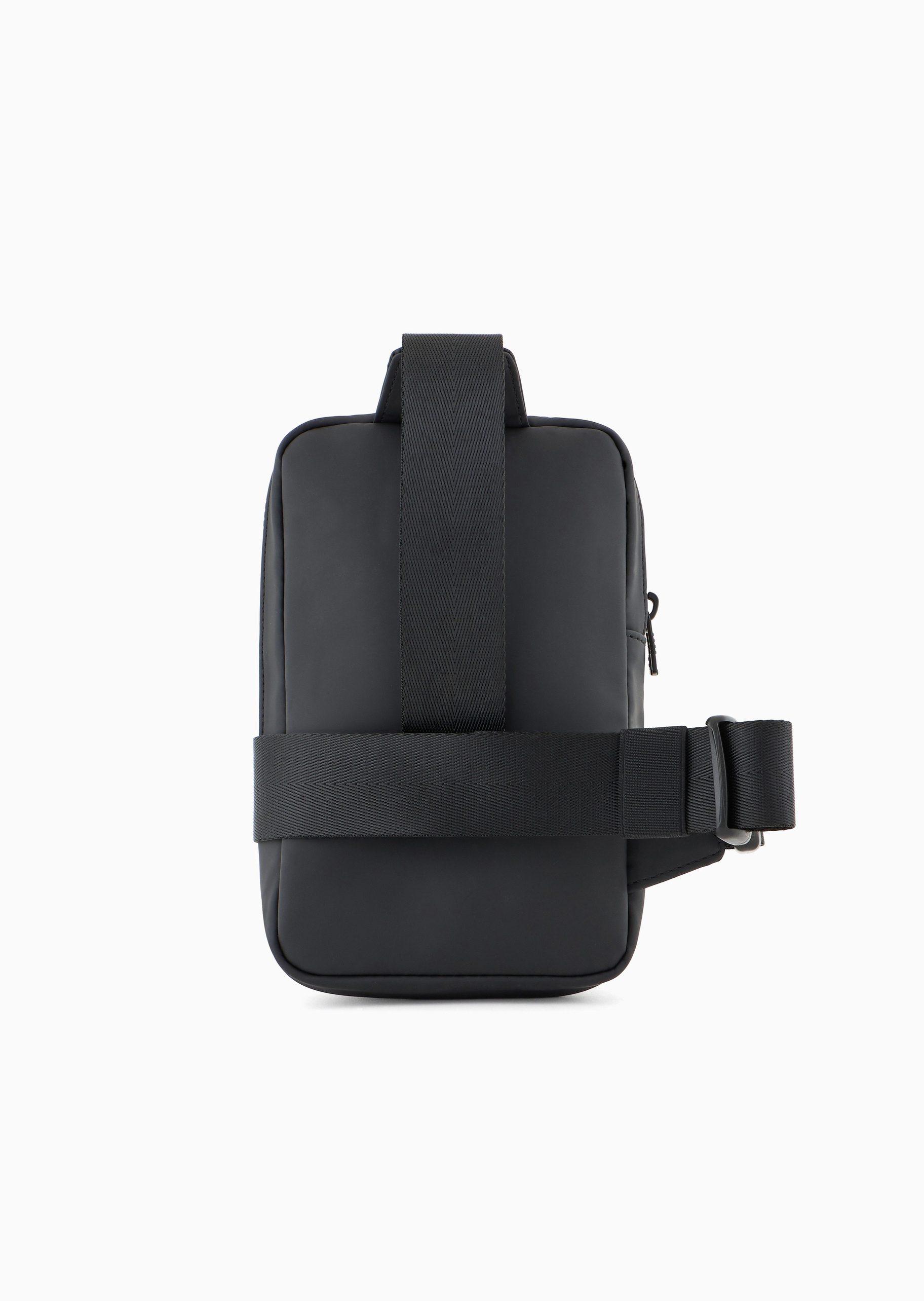 EA7 男女同款拉链竖款可调节插扣肩带运动斜挎包