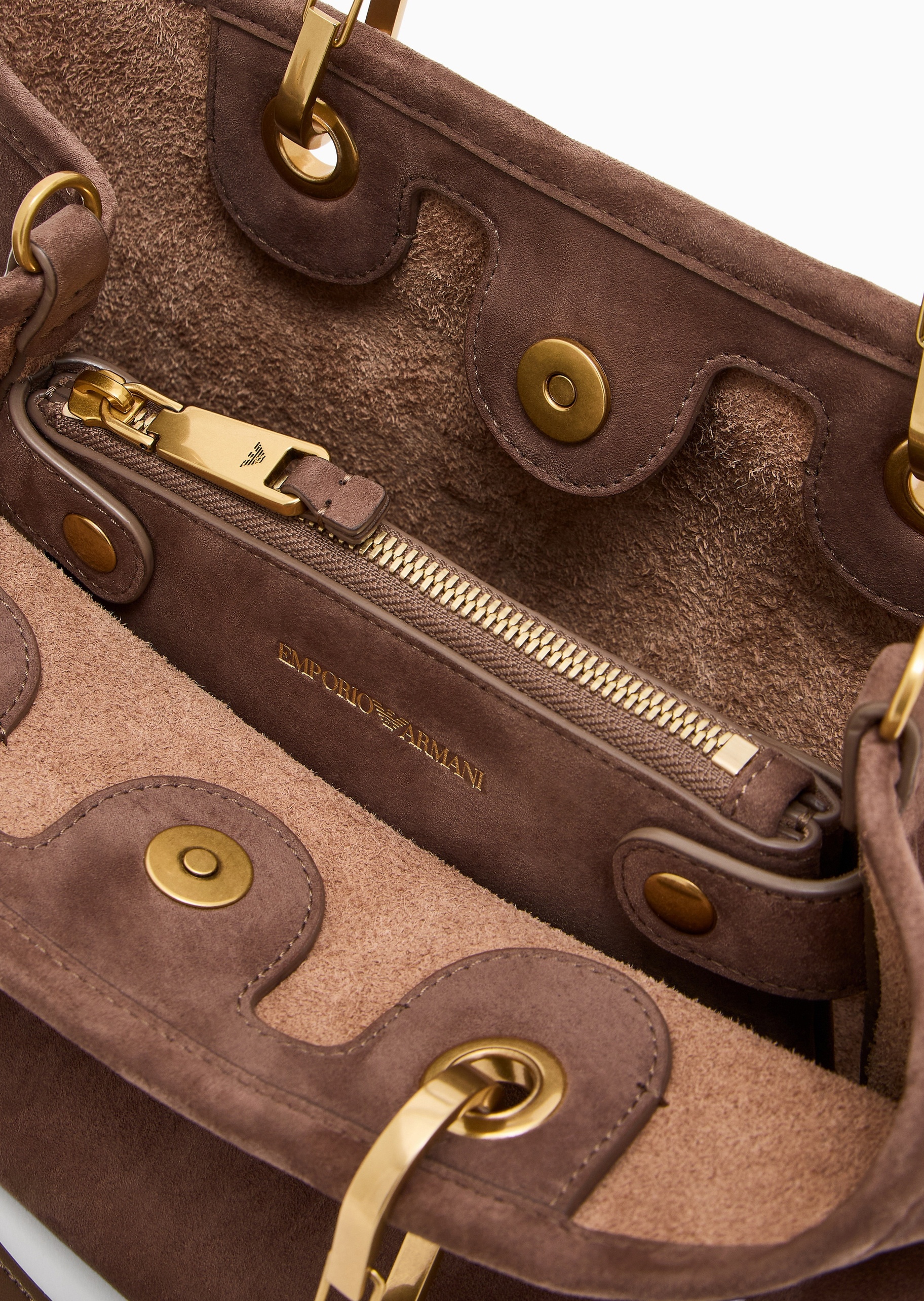 Emporio Armani 女士磁扣子母包可拆肩带手提单肩斜挎托特包