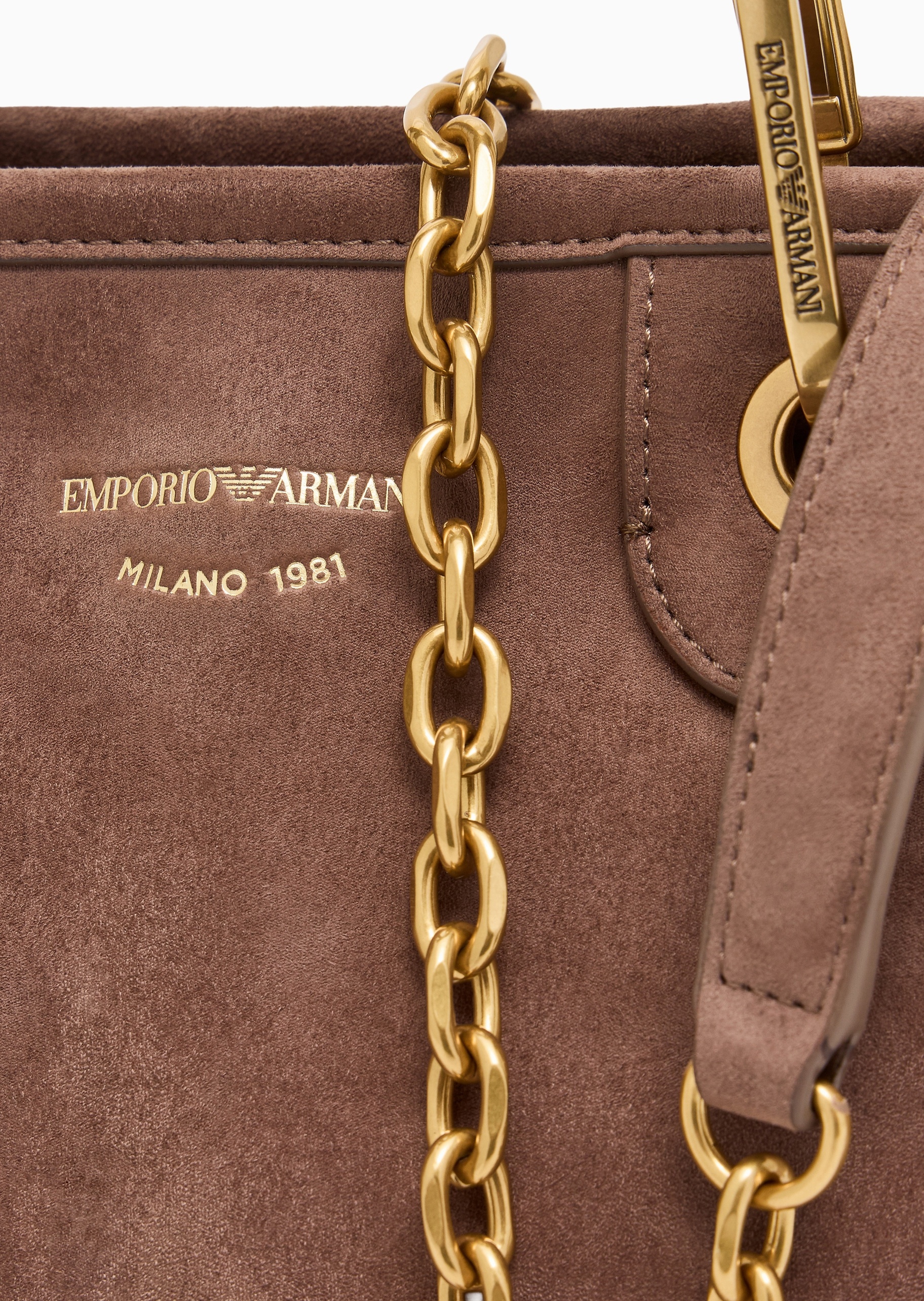 Emporio Armani 女士磁扣子母包可拆肩带手提单肩斜挎托特包