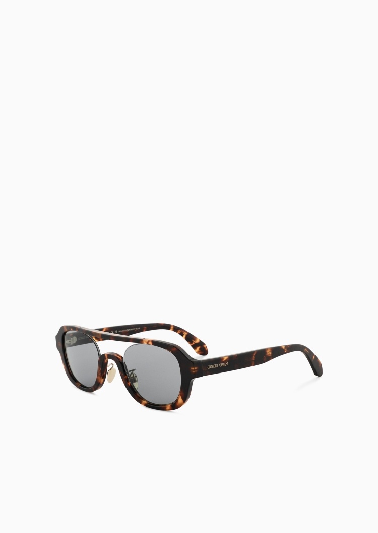 Giorgio Armani 男士不规则形粗框复古太阳眼镜墨镜