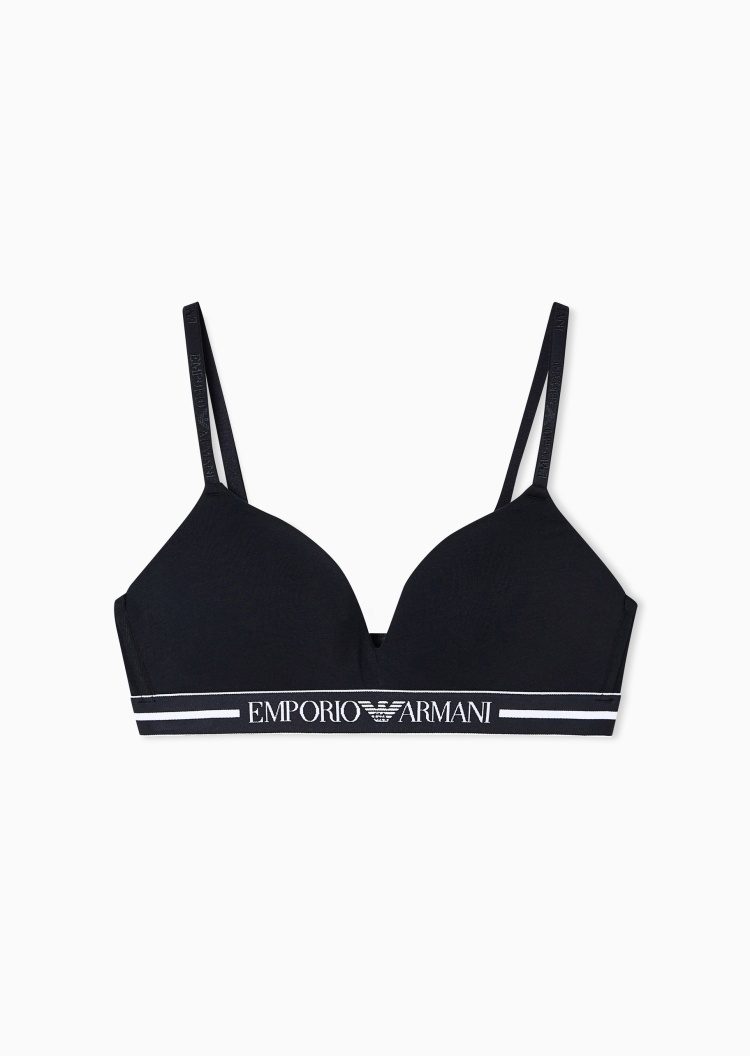 Emporio Armani 女士弹力钩扣三角杯可调节肩带时尚文胸