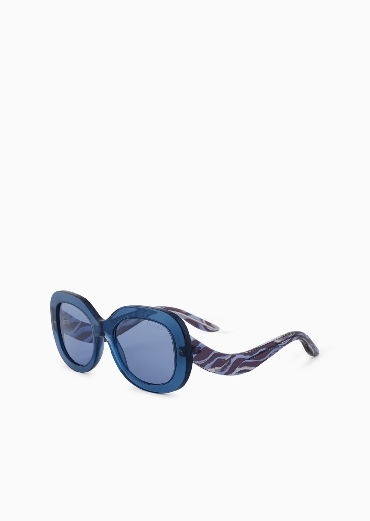 Giorgio Armani 女士椭圆形花纹镜腿摩登新潮太阳眼镜
