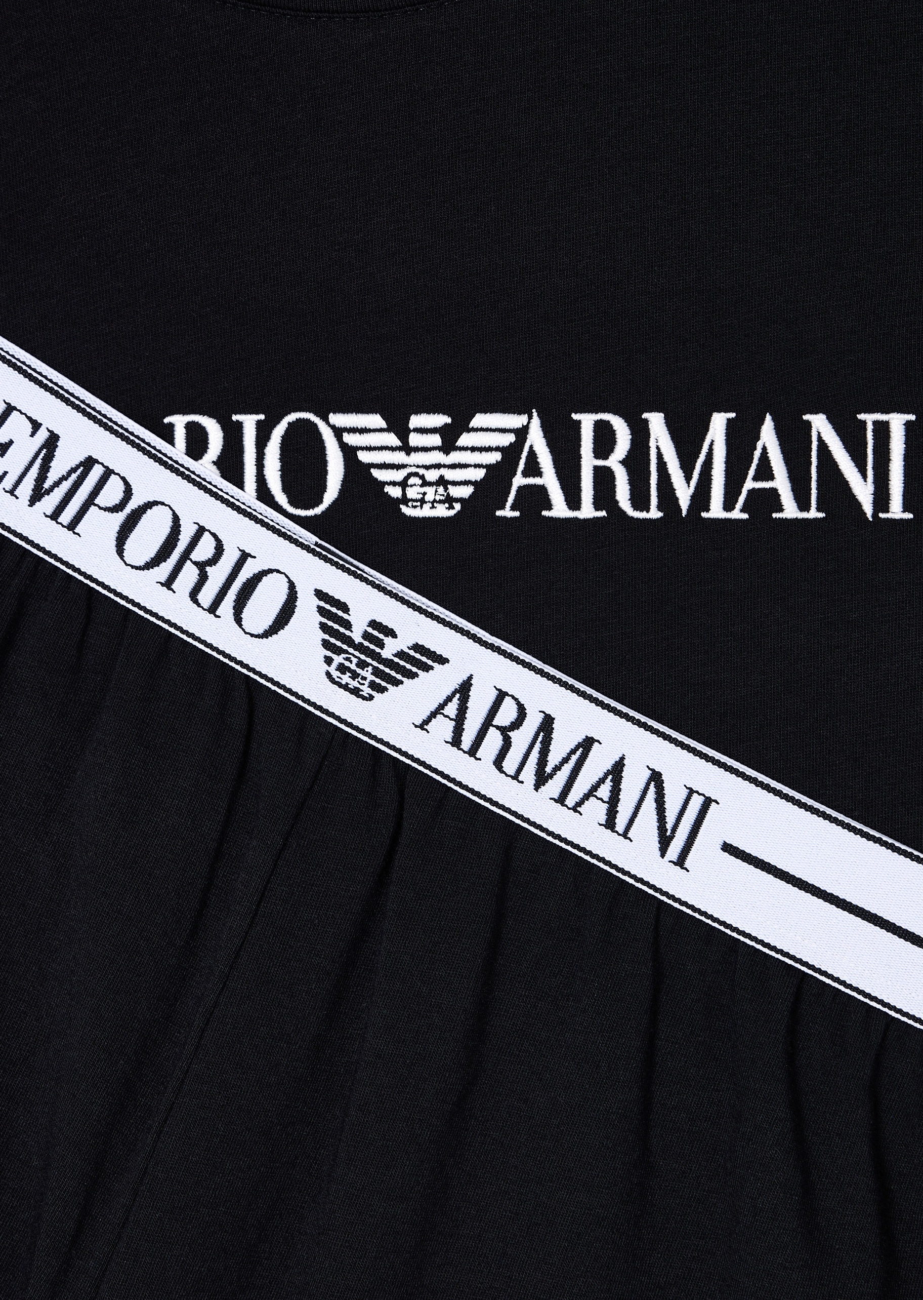 Emporio Armani 女士纯棉弹力长袖T恤长裤睡衣套装