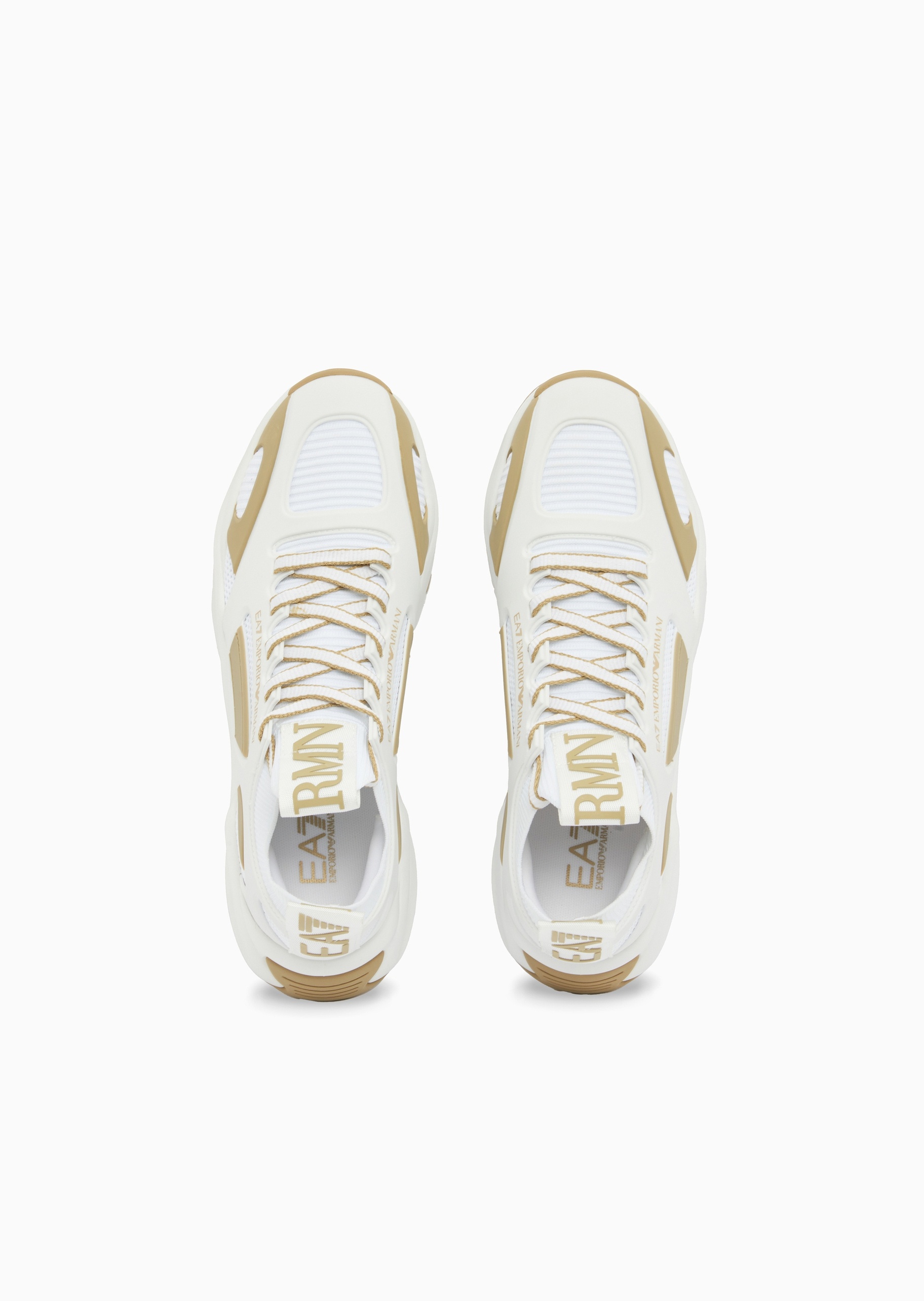 EA7 男女同款系带低帮镂空厚底轻户外休闲运动鞋