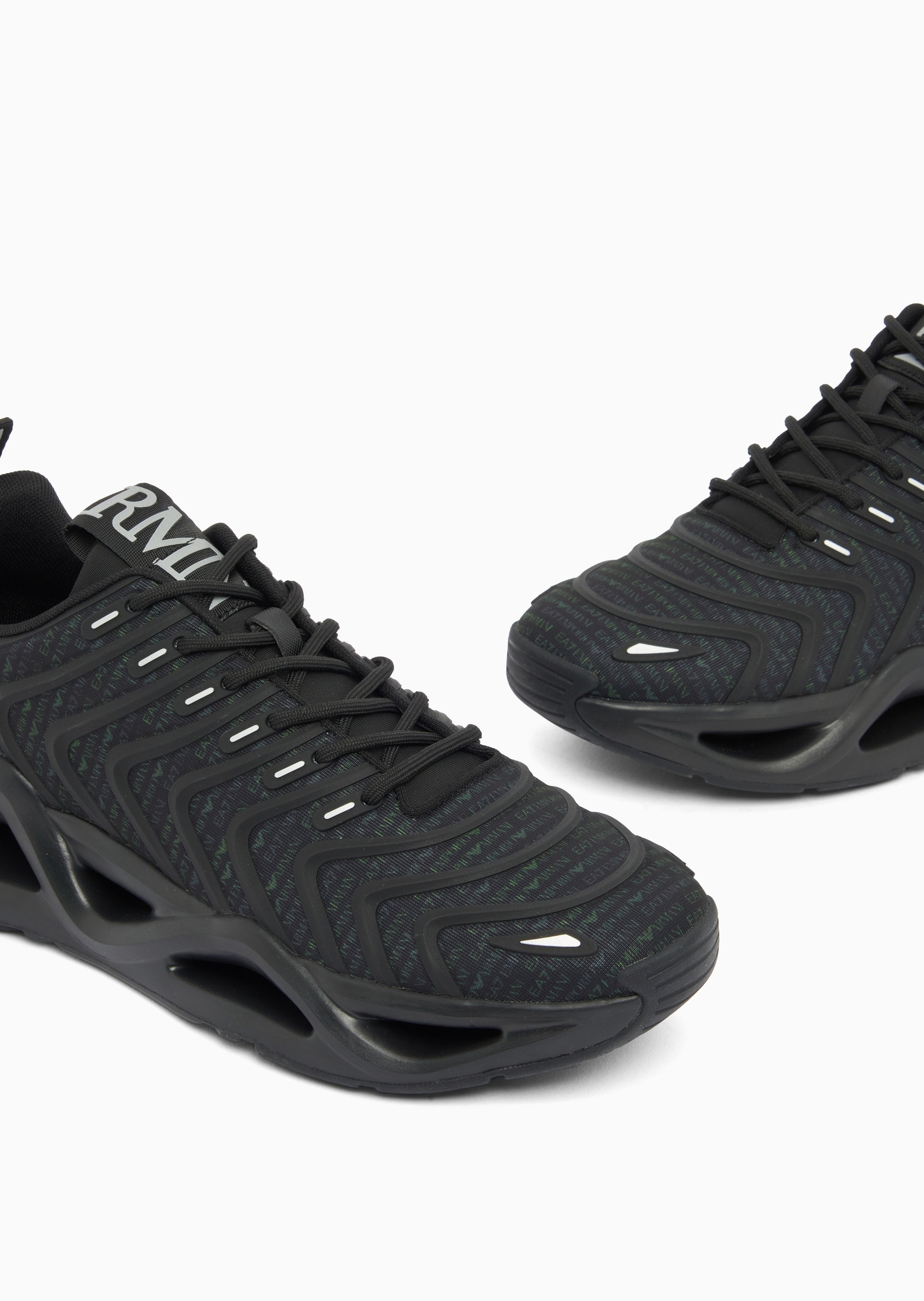 EA7 男女同款系带低帮厚底通体标识休闲运动鞋