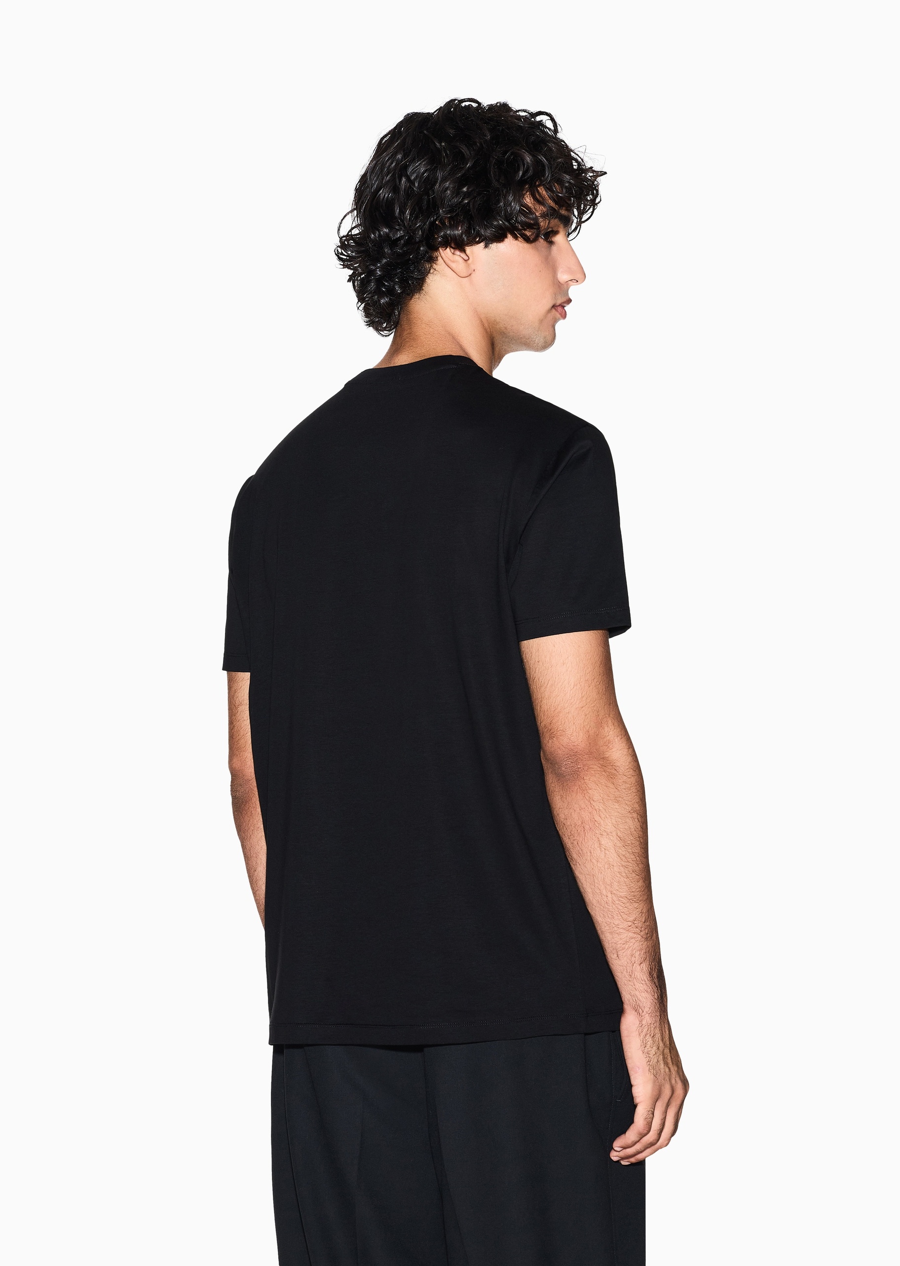 ARMANI EXCHANGE 男士纯棉宽松短袖圆领LOGO贴片T恤