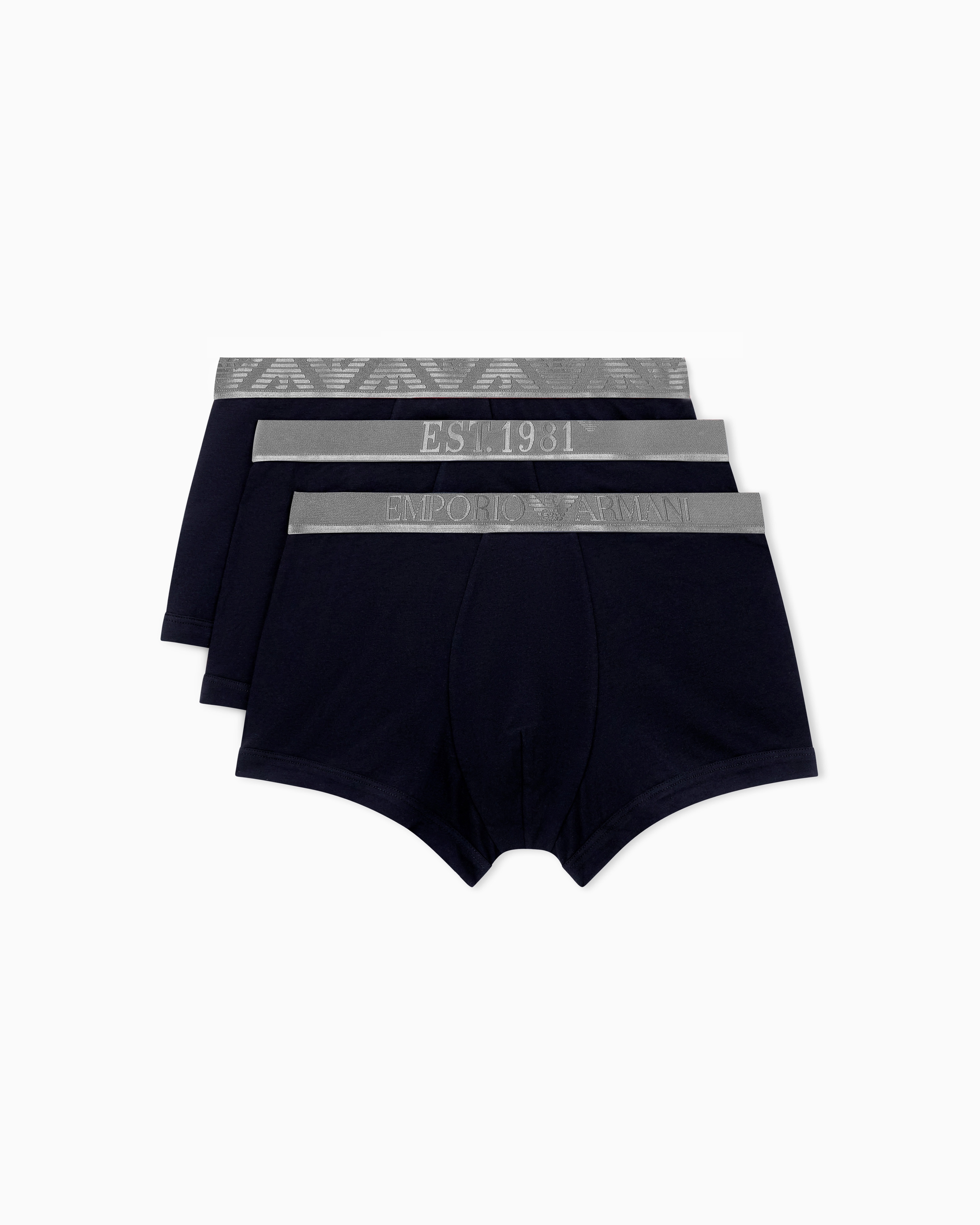Emporio Armani 男士三条装纯棉平角内裤轻奢礼物