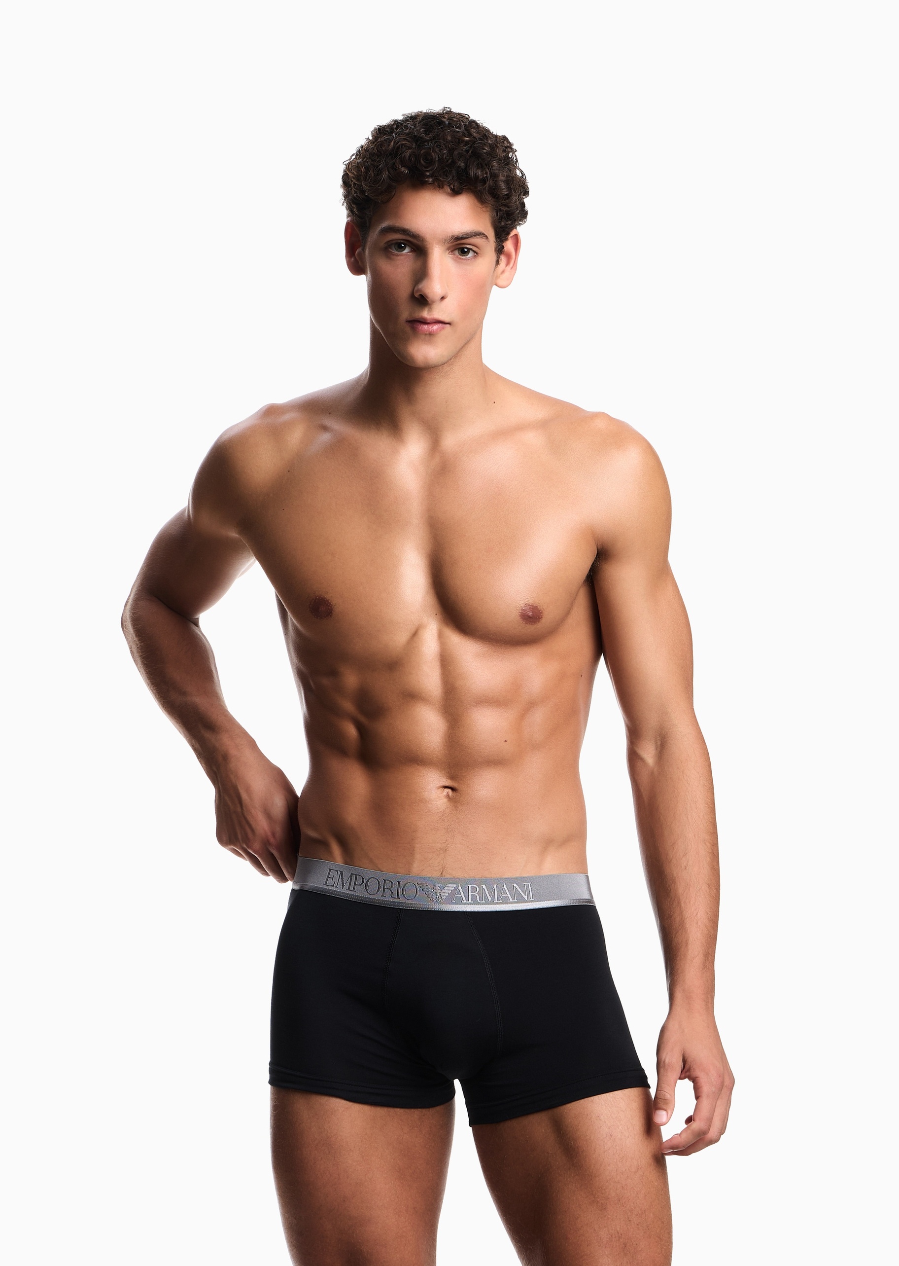 Emporio Armani 男士三条装纯棉平角内裤轻奢礼物