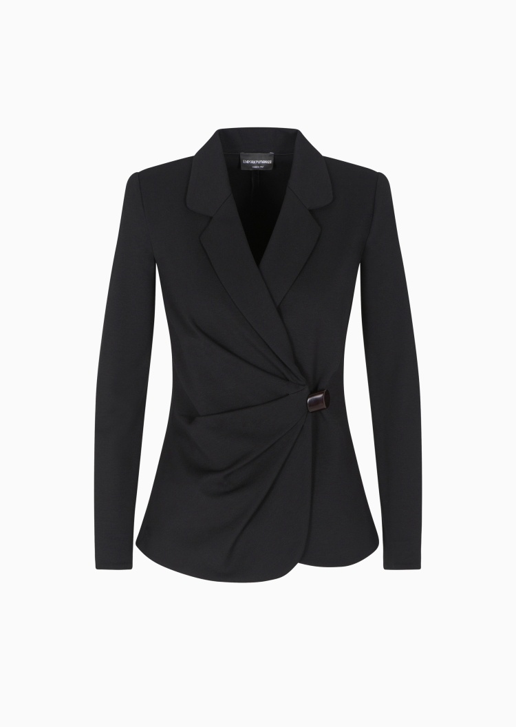 Emporio Armani 女士平驳领单排扣休闲西服西装外套