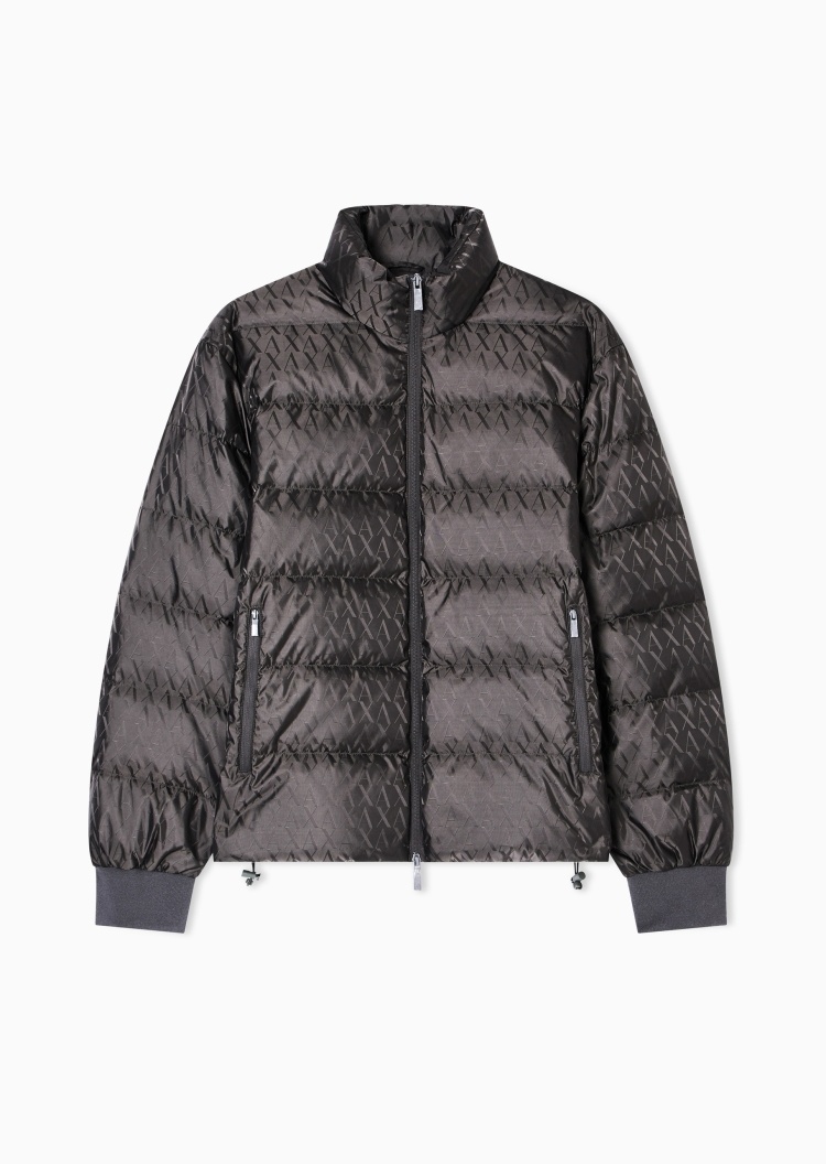 ARMANI EXCHANGE 男士80白鸭绒短款立领排骨羽绒服外套