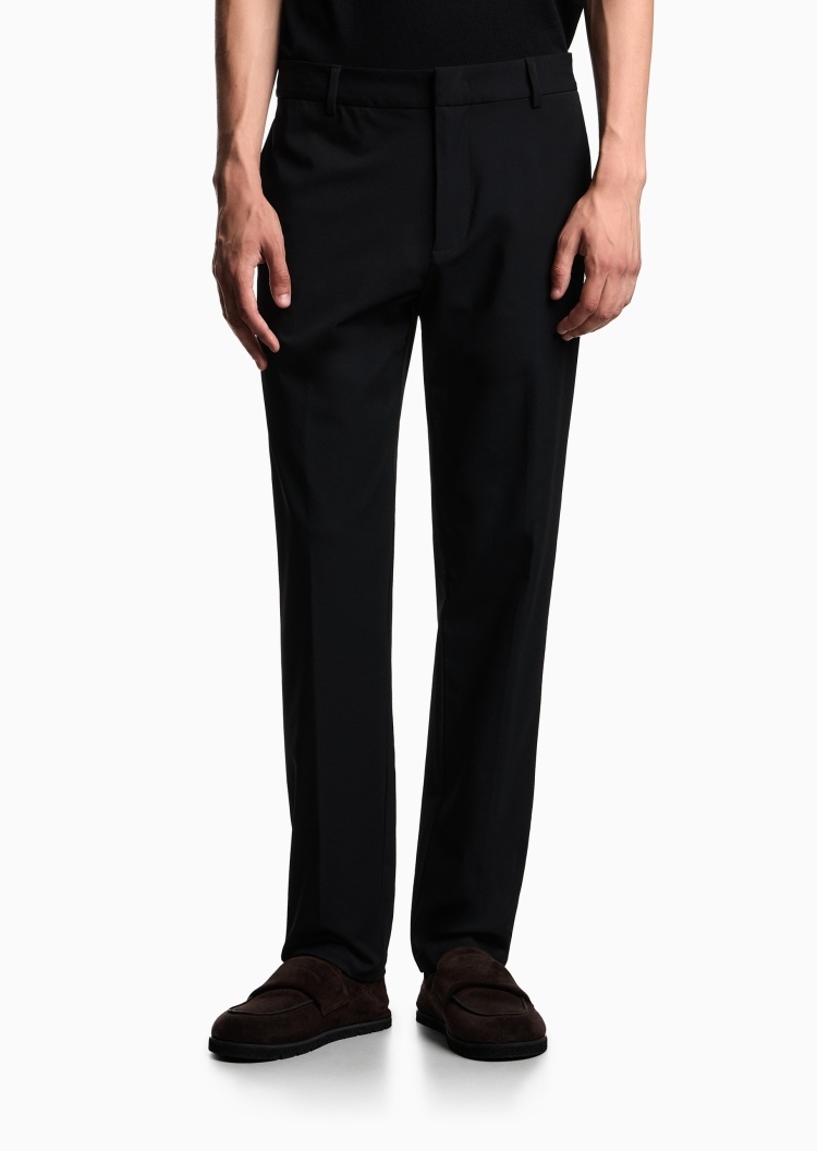Emporio Armani 男士直筒商务松弛感弹力合身休闲裤