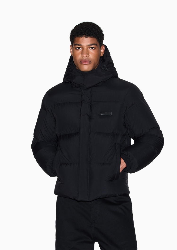 ARMANI EXCHANGE 男士长袖连帽拉链门襟保暖休闲羽绒服