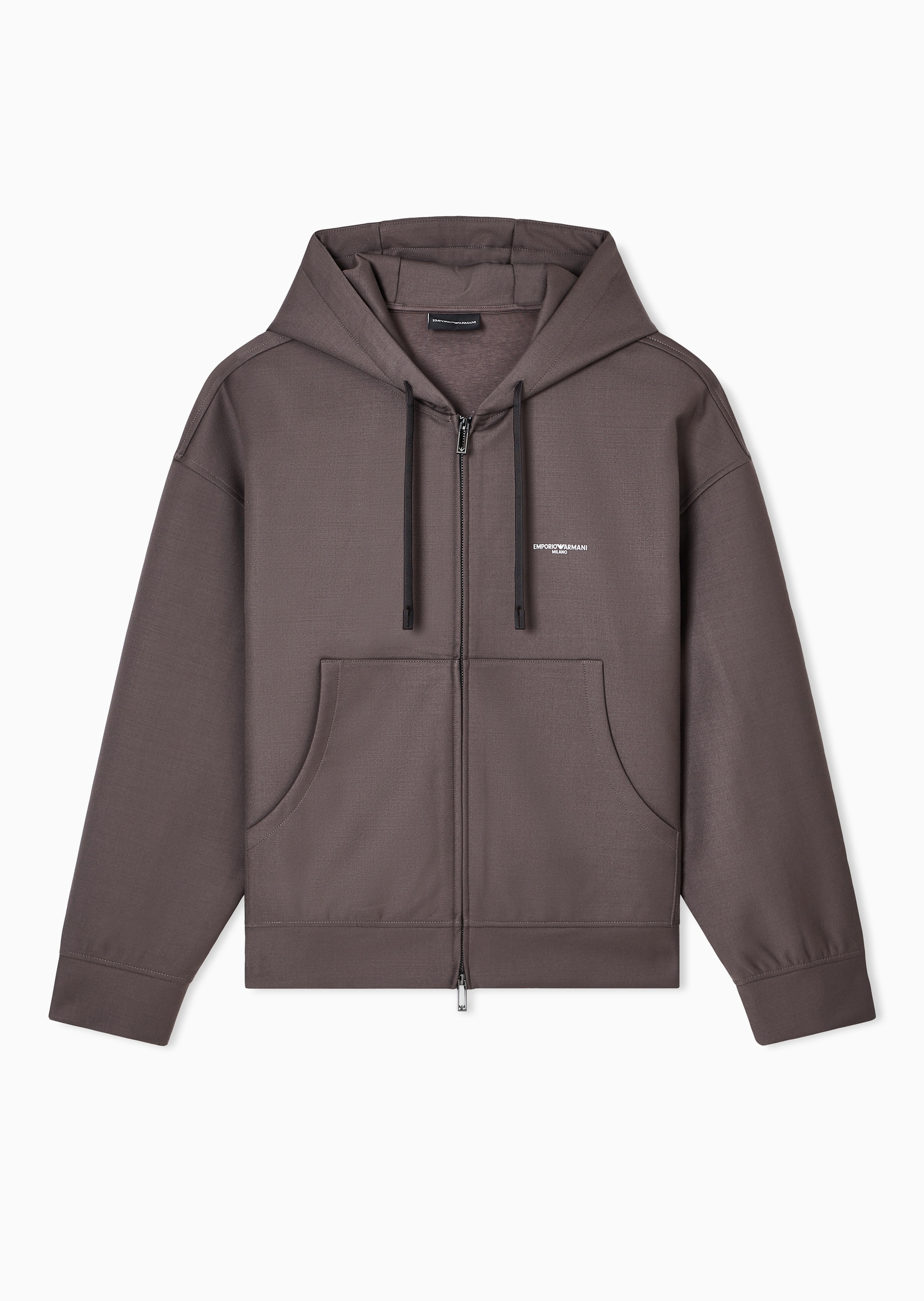 Emporio Armani 男士羊毛重磅加厚拉链开衫休闲卫衣夹克外套