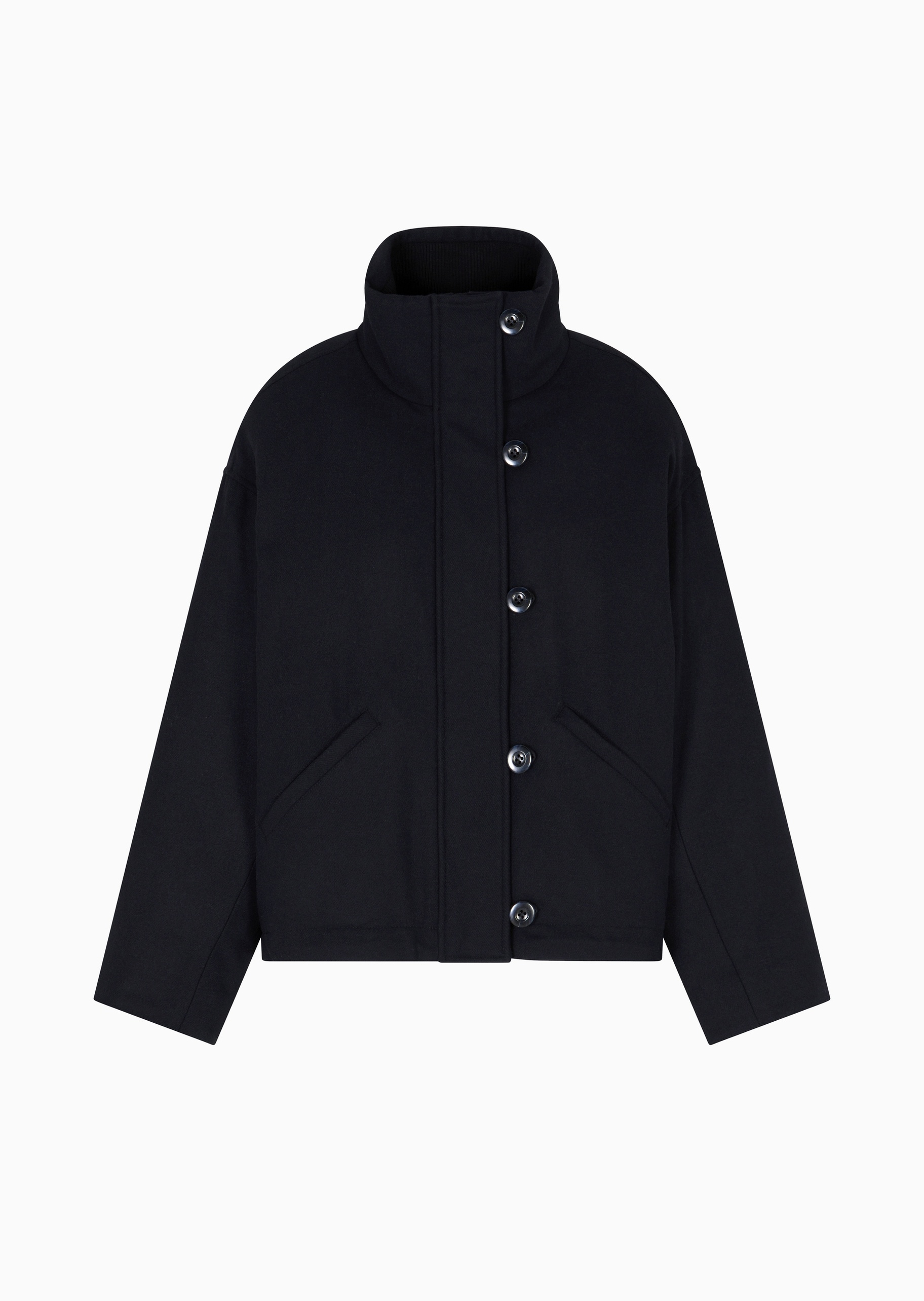 Emporio Armani 女士绵羊毛长袖立领通勤行政棉服